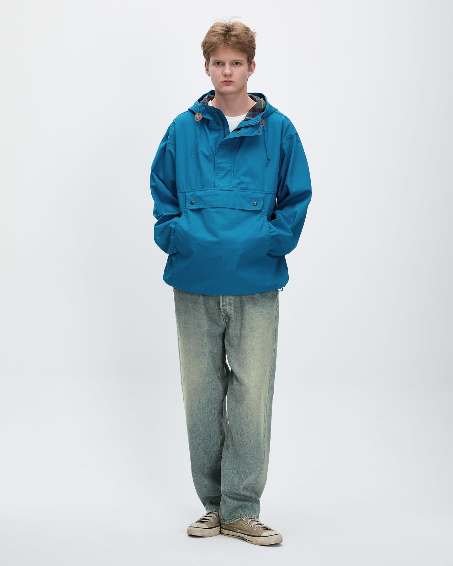 Cotton Smock Anorak Blue