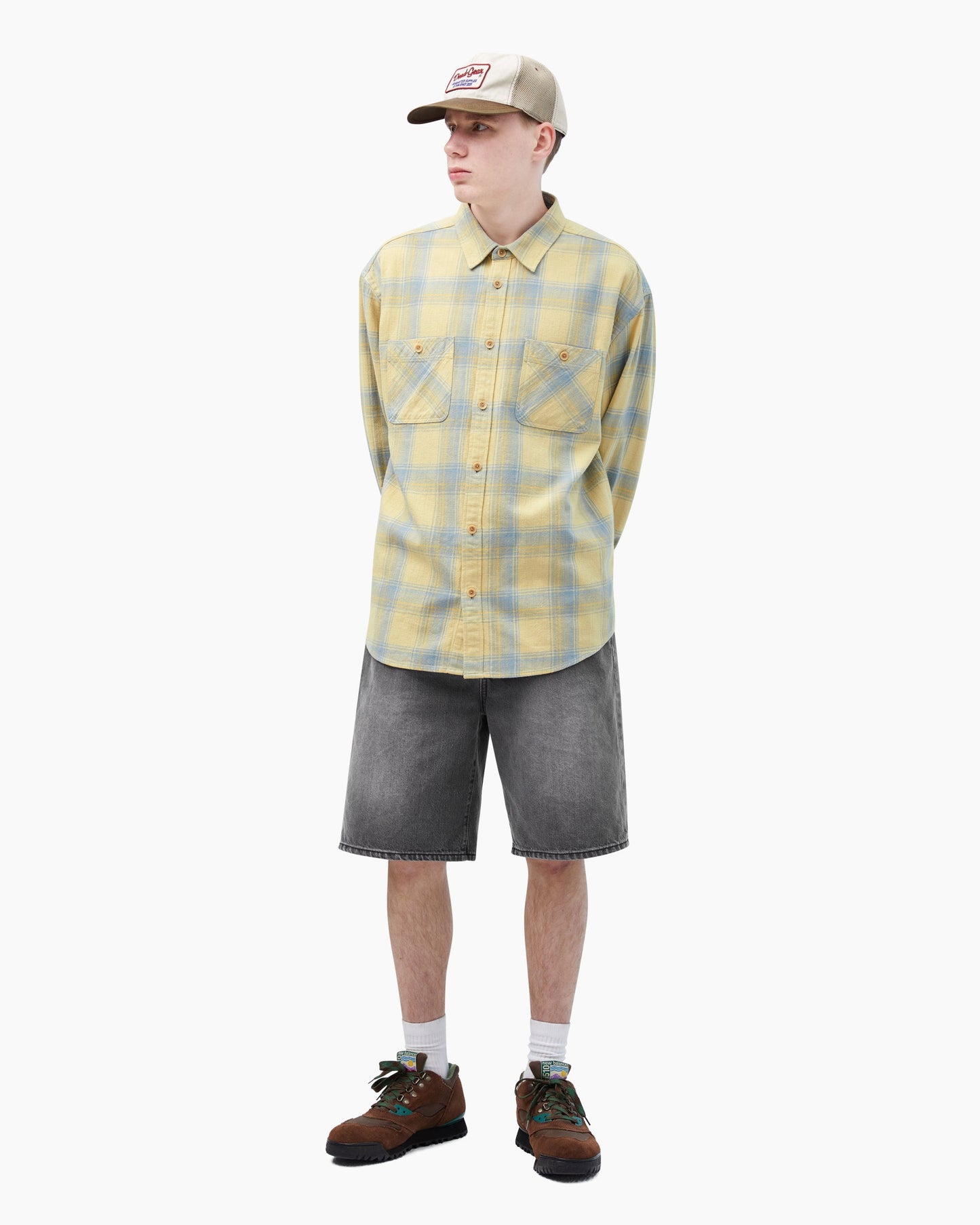 Washed Denim Short Light Grey