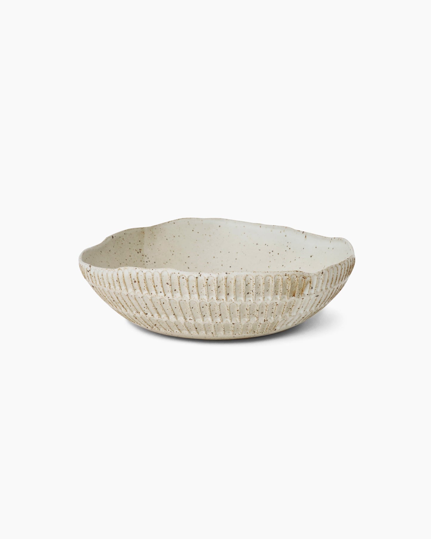 Carved Eggshell Serving / Salad Bowl