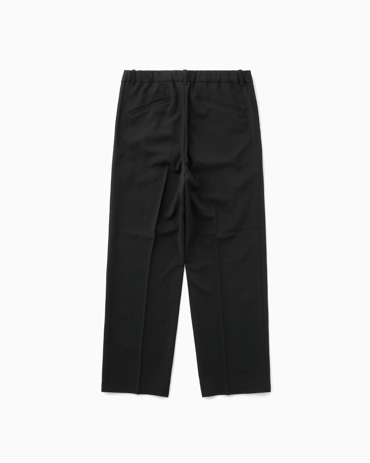 One Tuck Straight Pants Black