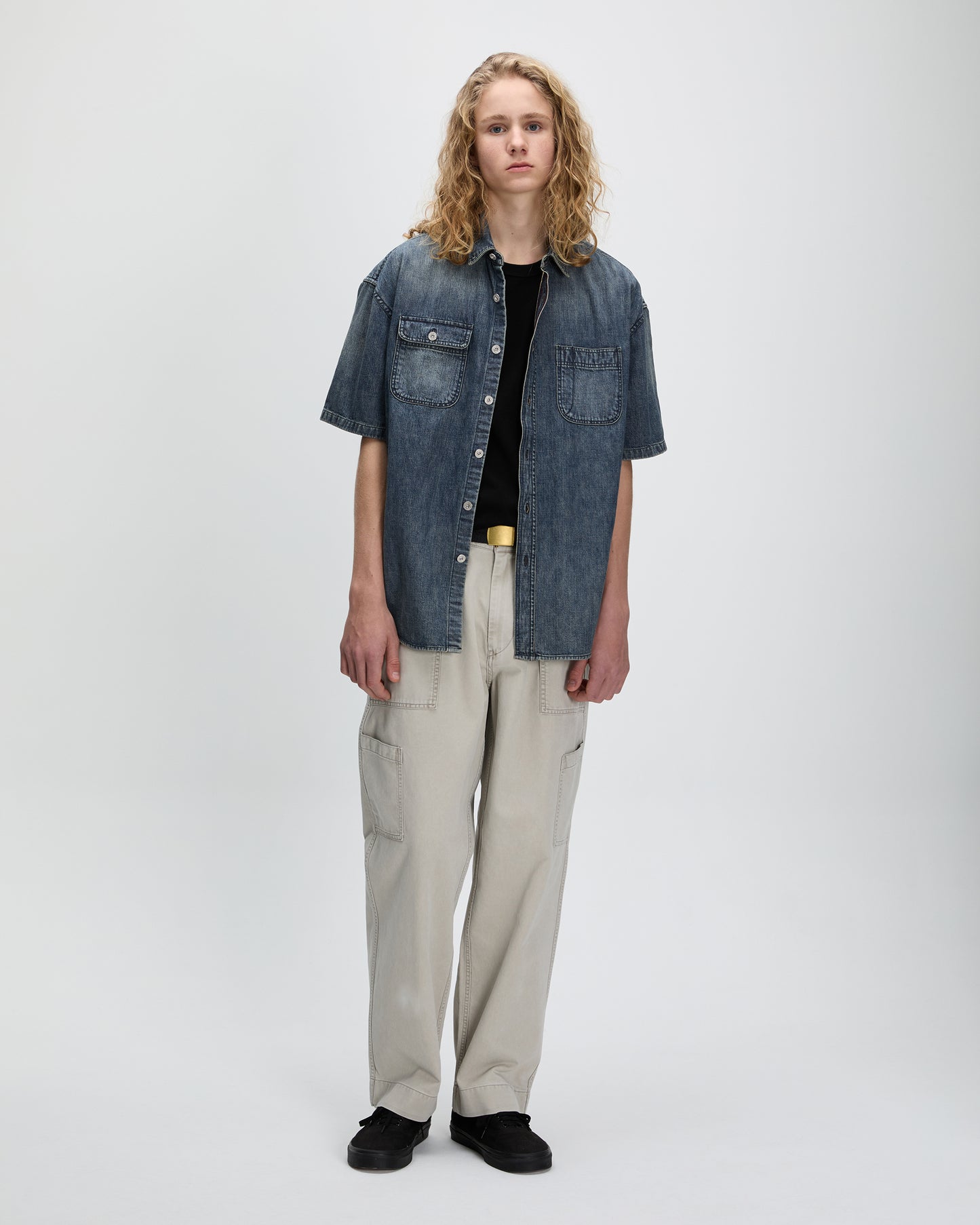2P Denim S/S Shirt Dark Blue