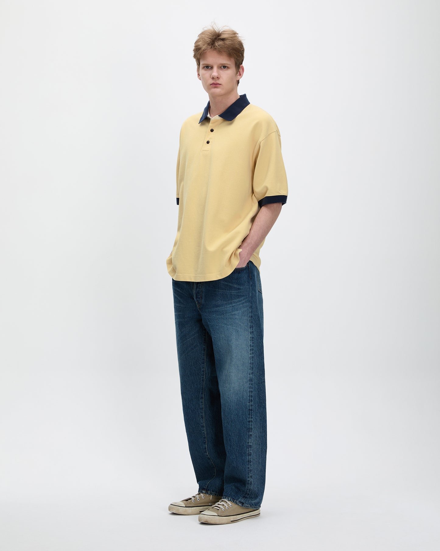 Campus S/S Polo Yellow