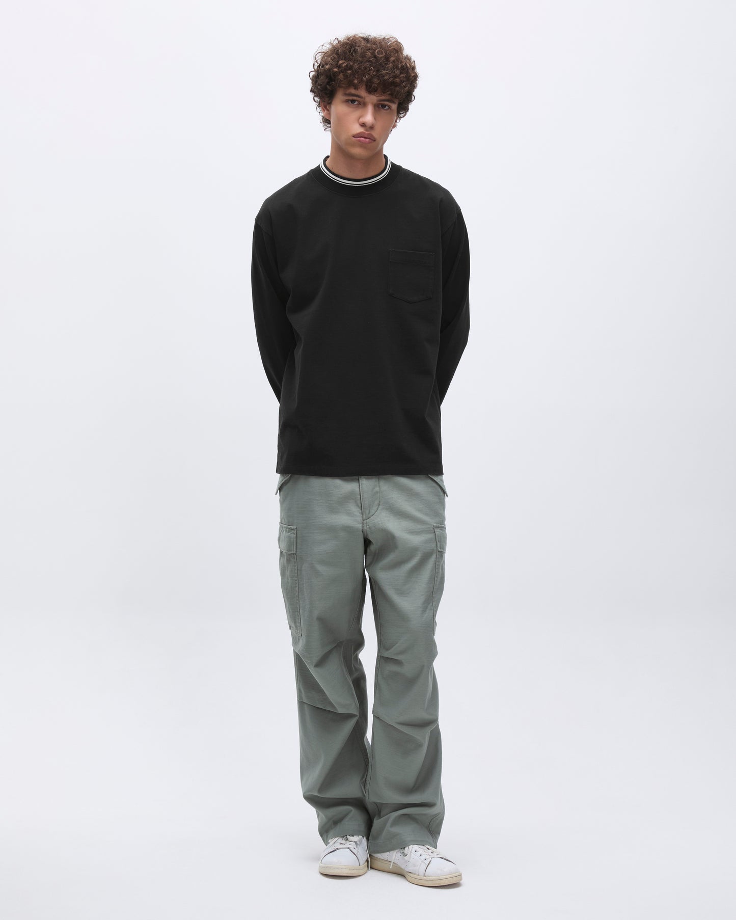 Mockneck L/S Tee Black