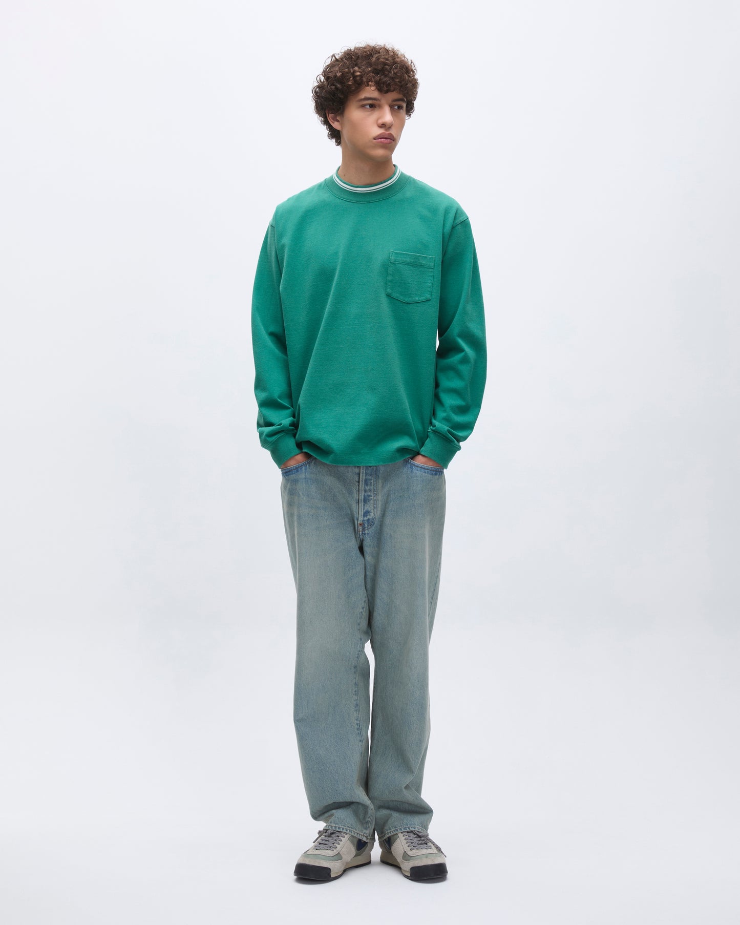 Mockneck L/S Tee Green