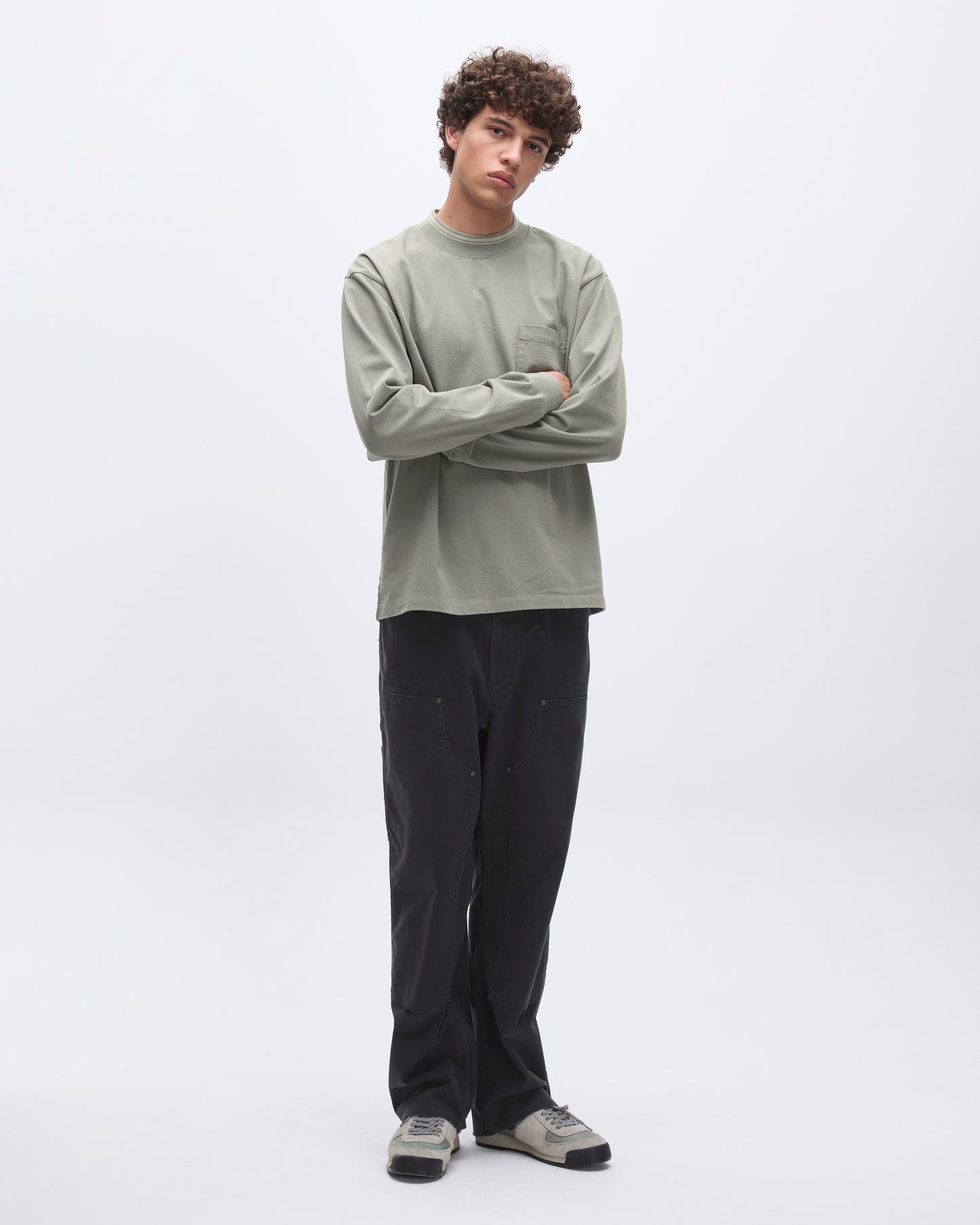 Mockneck L/S Tee Grey