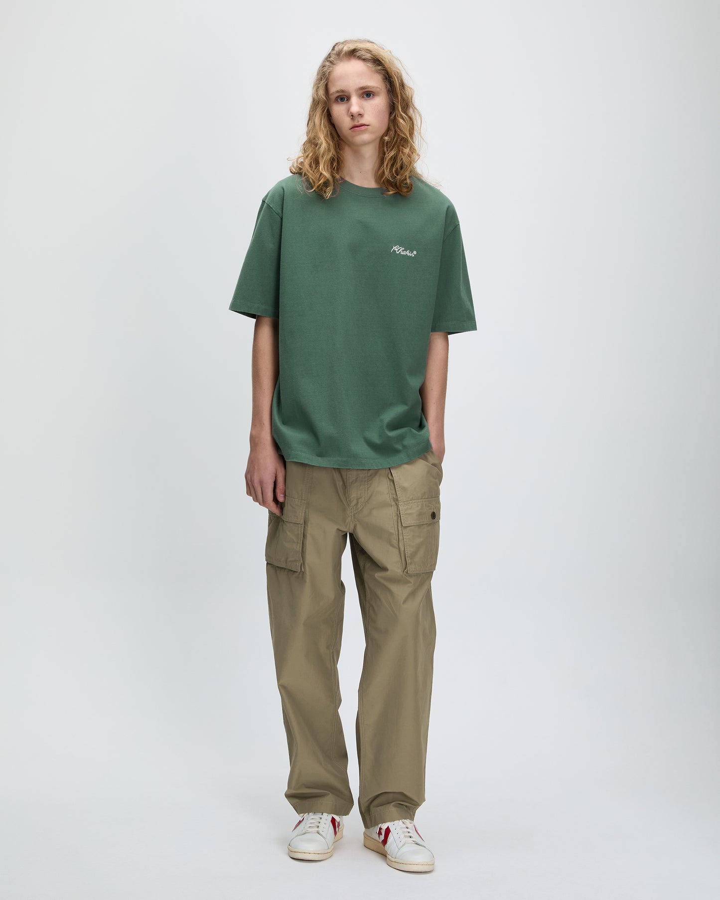 Script Logo S/S Tee Dusty Green