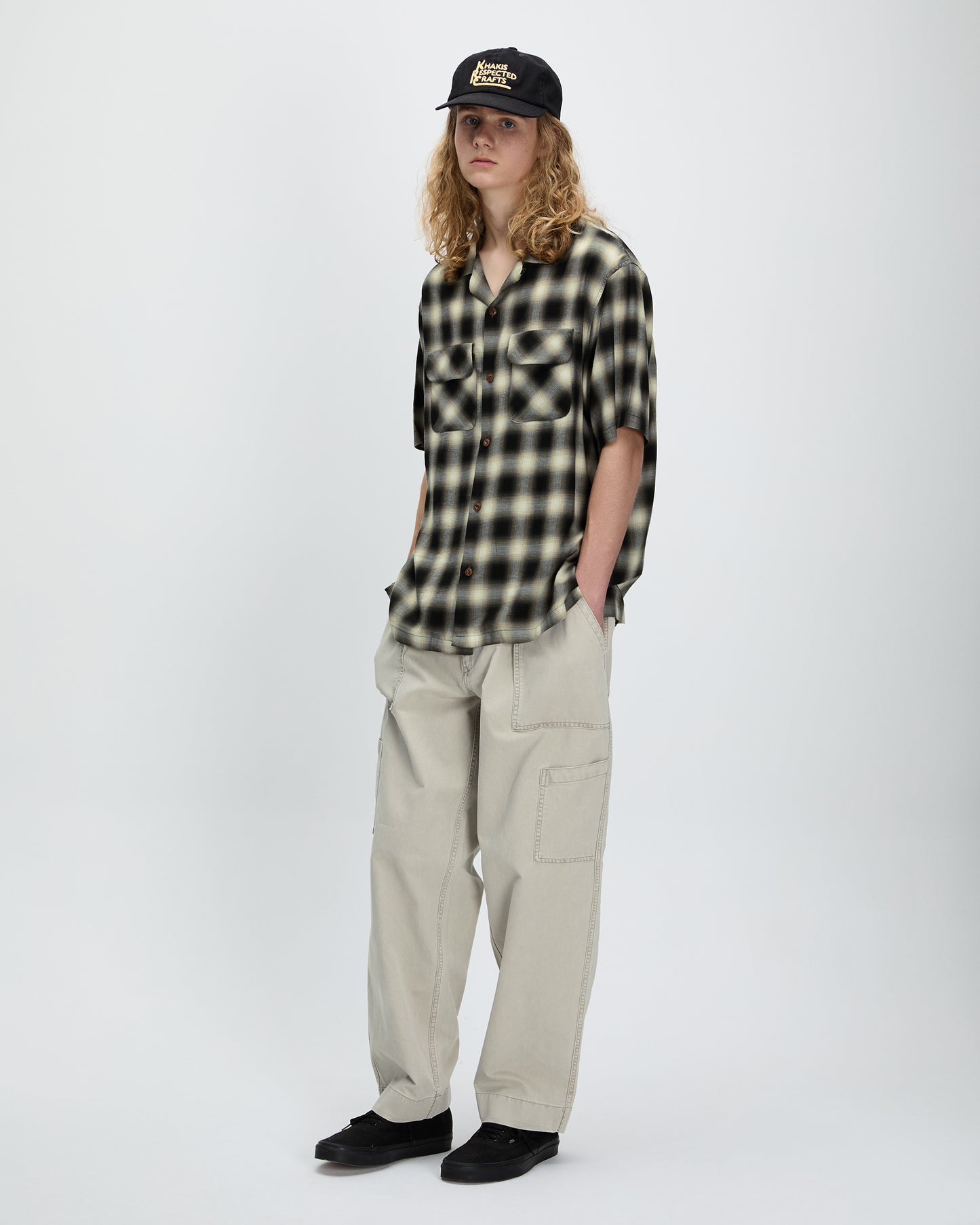 Shadow Plaid S/S Shirt Bark