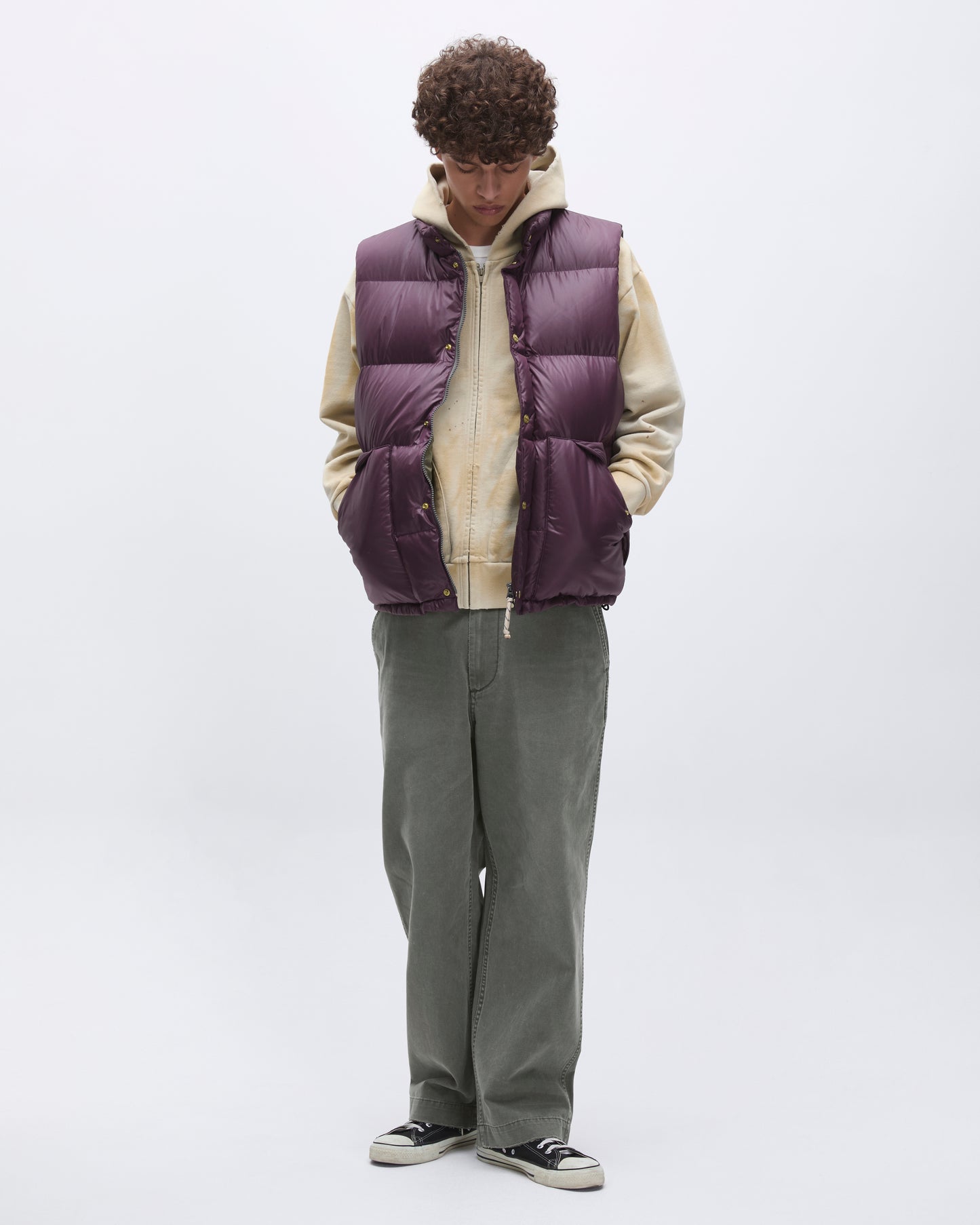 Snowfield Down Vest Burgundy