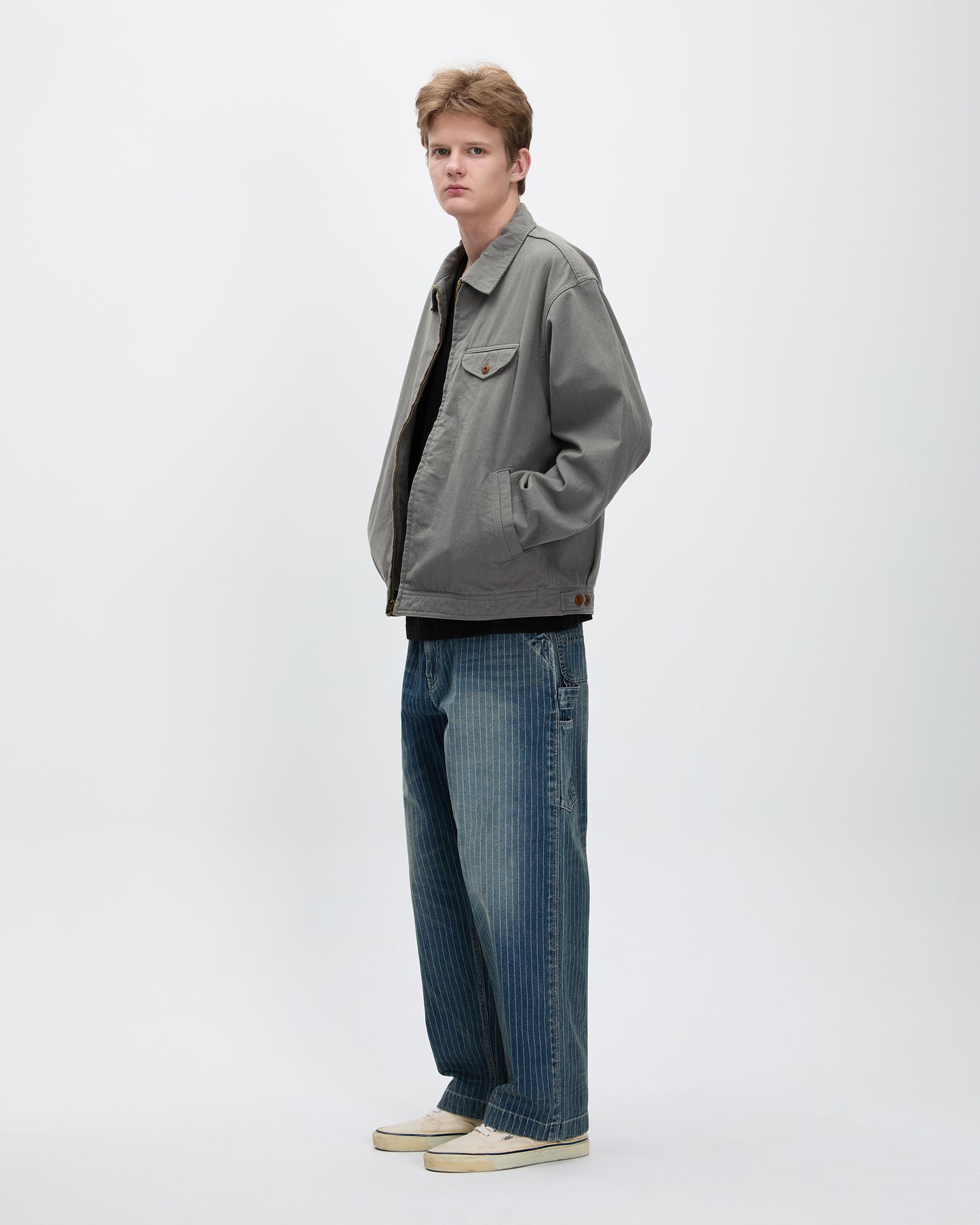 Washed Swing Jacket Grey