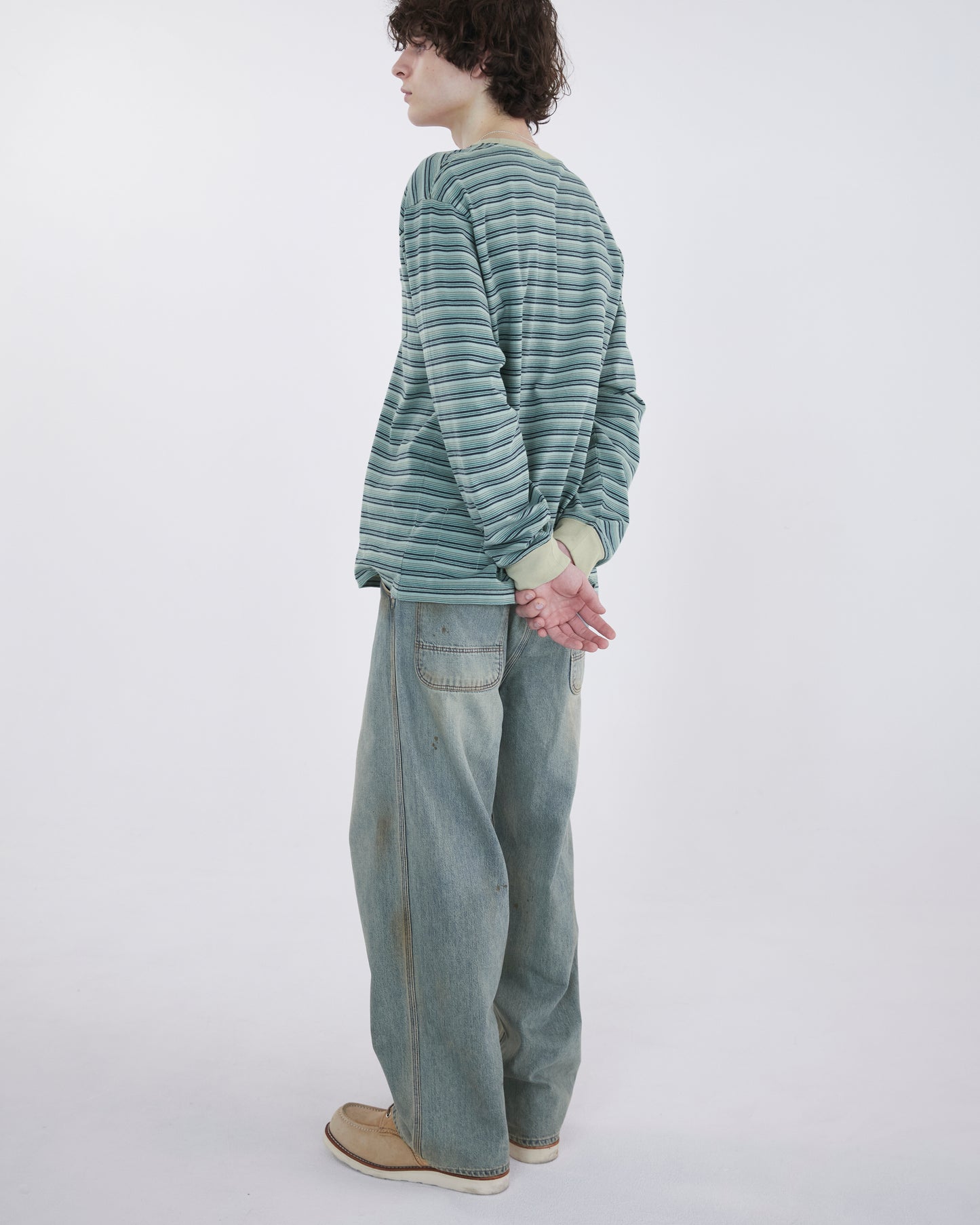Distressed Painter Pant Used Blue