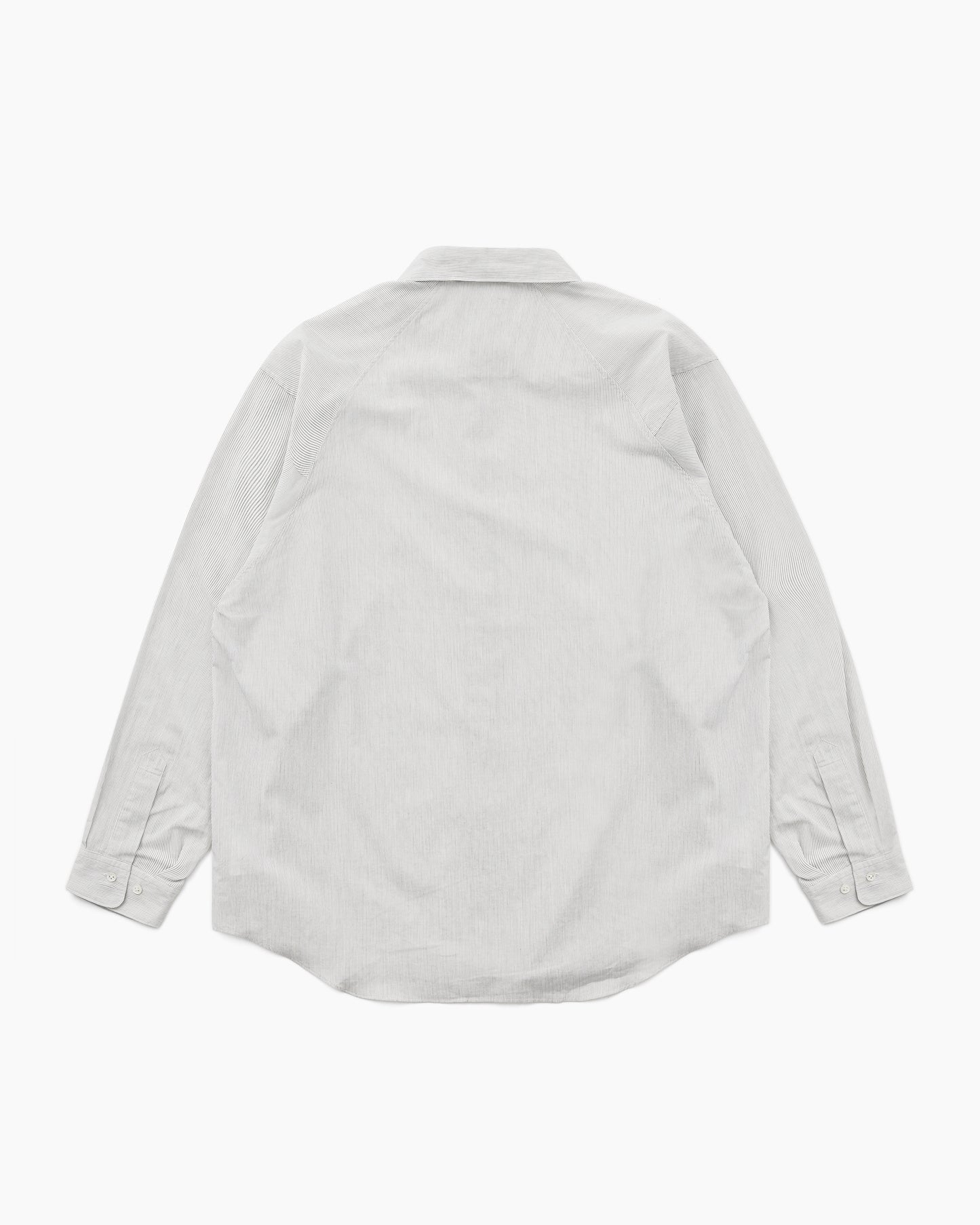 Fine Cotton Seersucker Striped Shirt Black