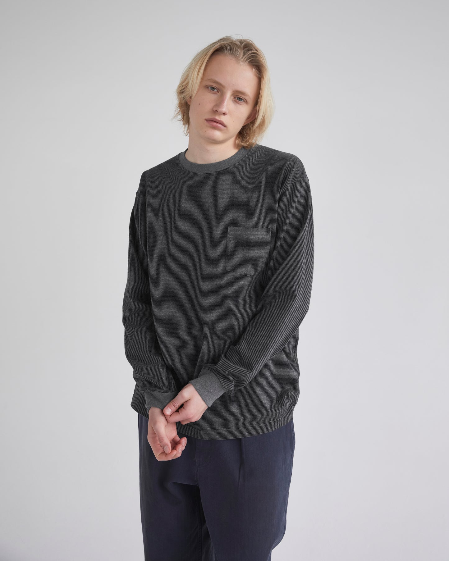 Heather L/S Tee Charcoal