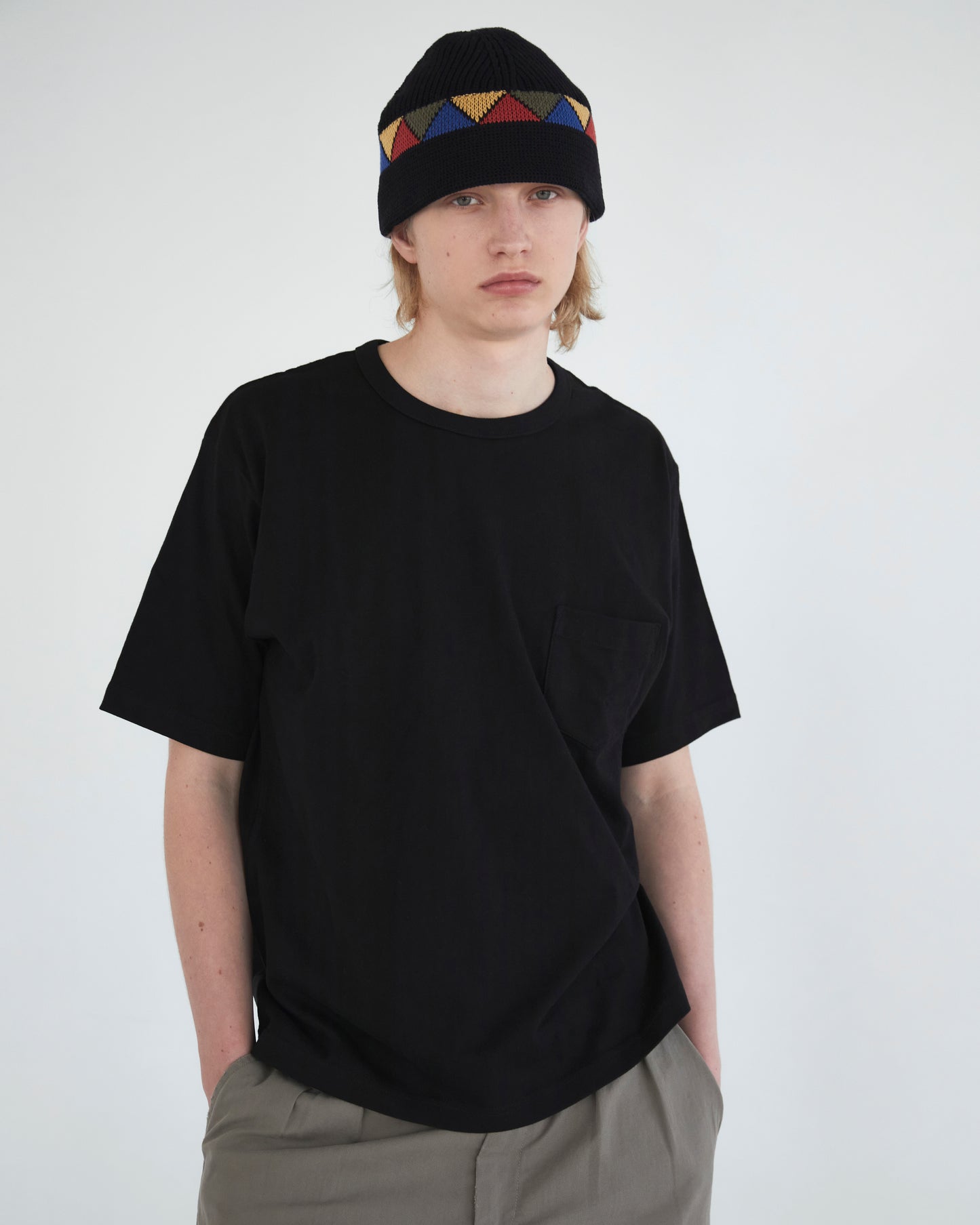Loop Knit Hat Black