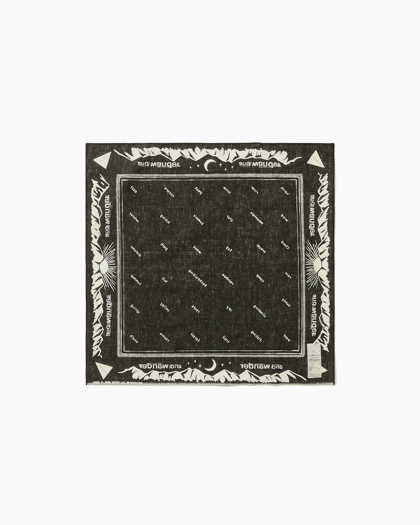 Reflective Words Bandanna Black