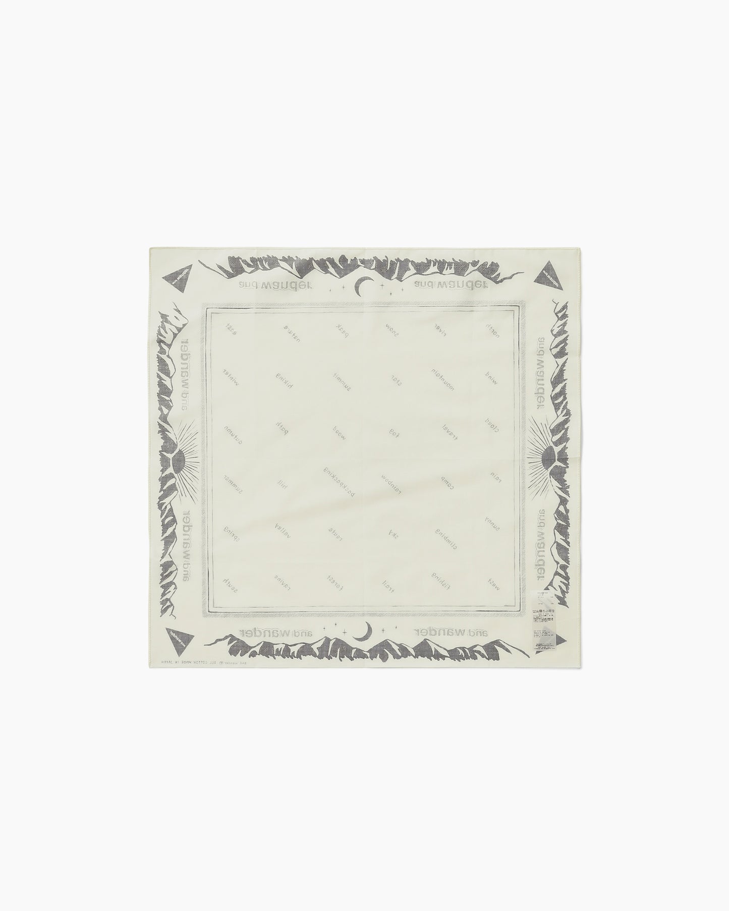 Reflective Words Bandanna Off White