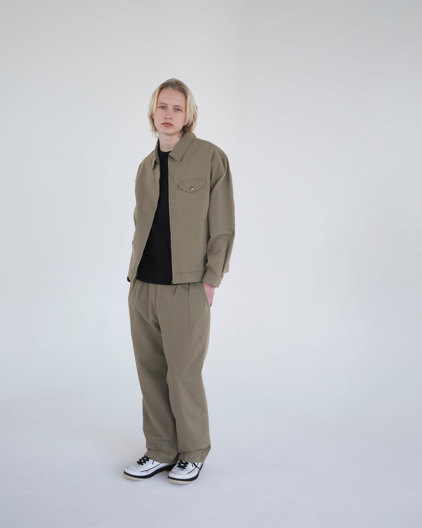 Slub Swing Jacket Covert Grey