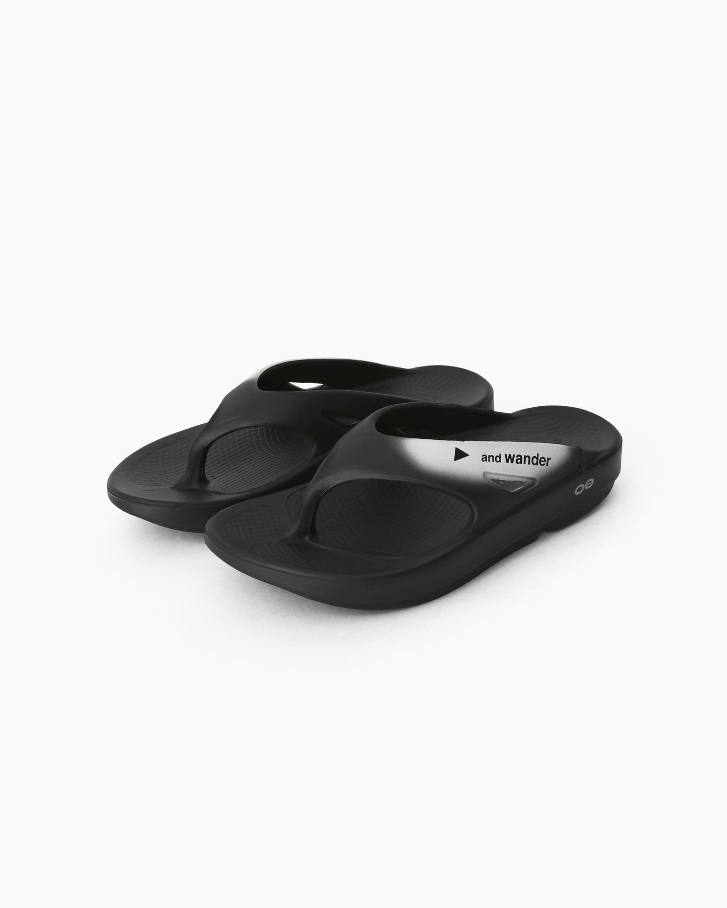Oofos x and wander OOriginal Recovery Sandal Black