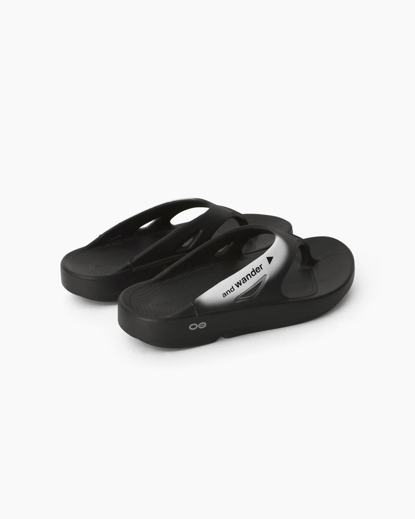 Oofos x and wander OOriginal Recovery Sandal Black