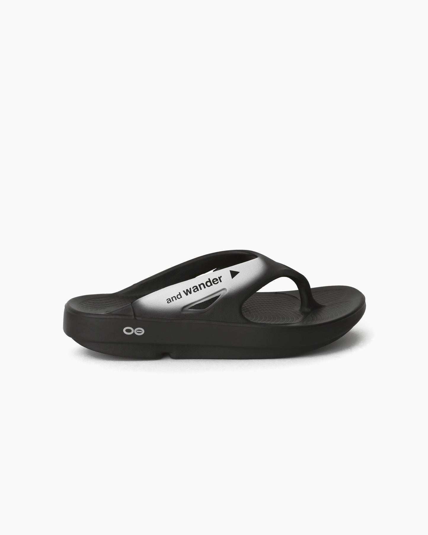 Oofos x and wander OOriginal Recovery Sandal Black