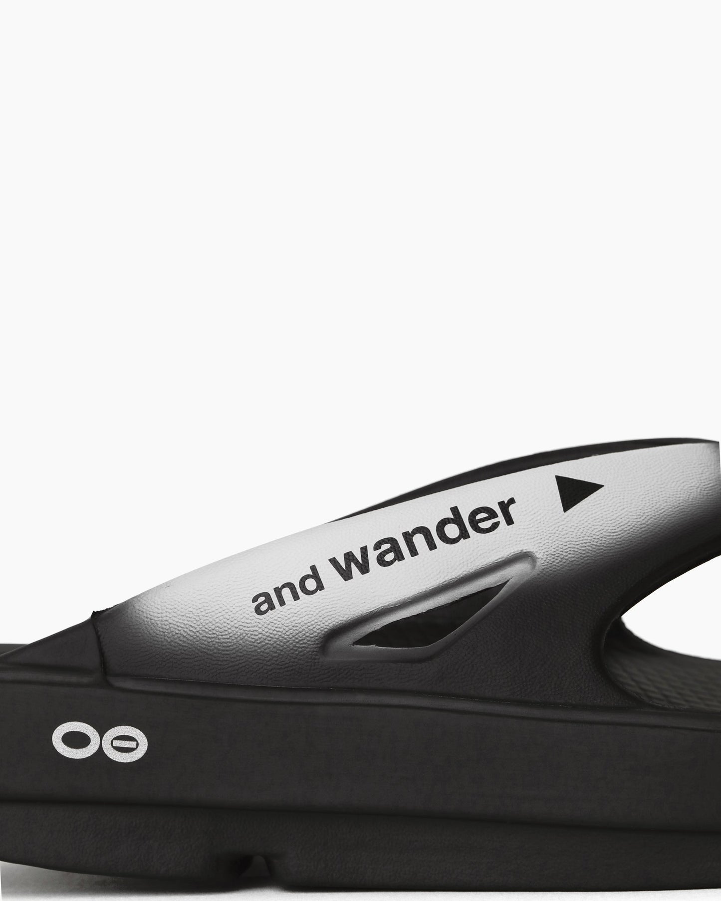 Oofos x and wander OOriginal Recovery Sandal Black