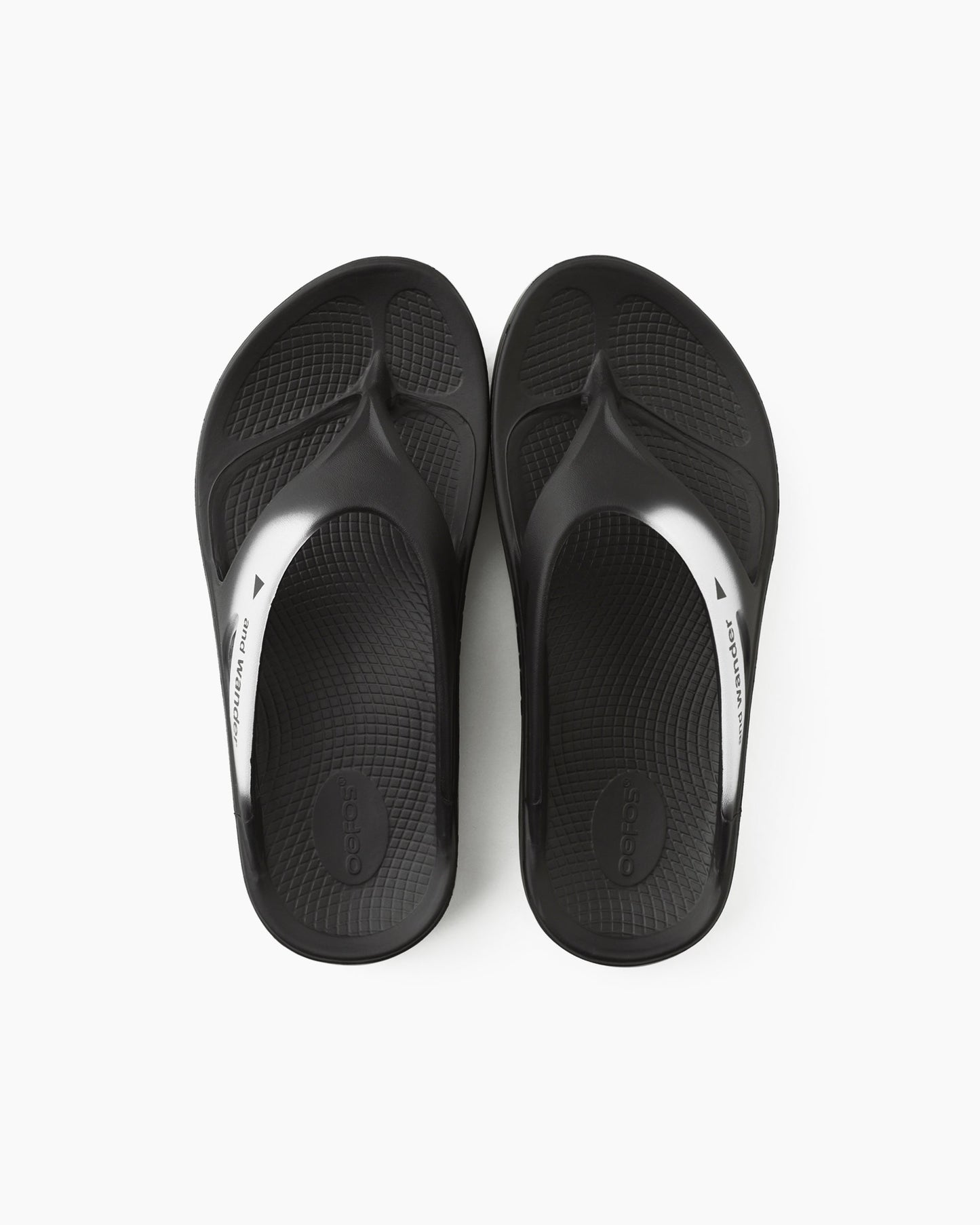 Oofos x and wander OOriginal Recovery Sandal Black