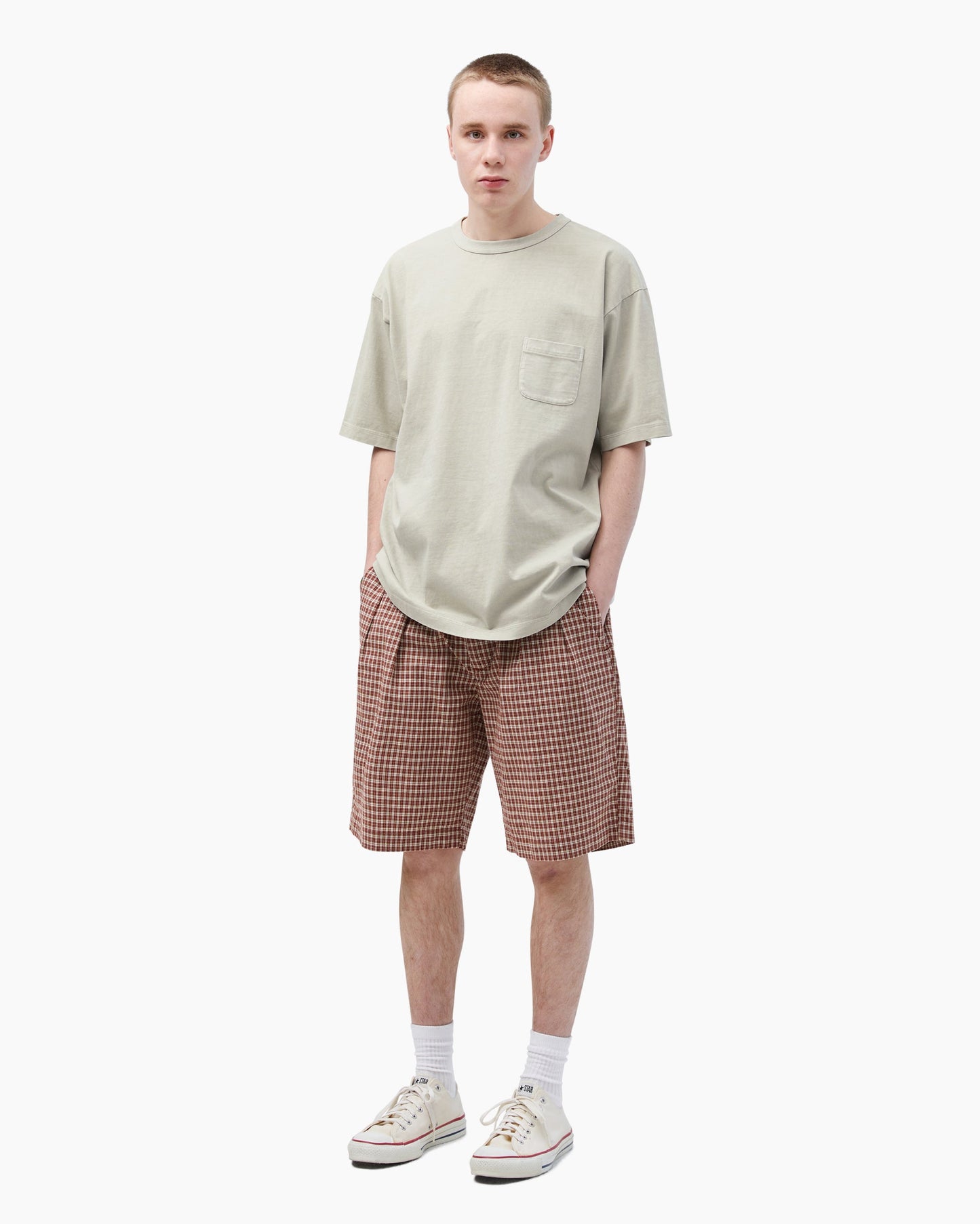 Check Tyler Short Burgundy