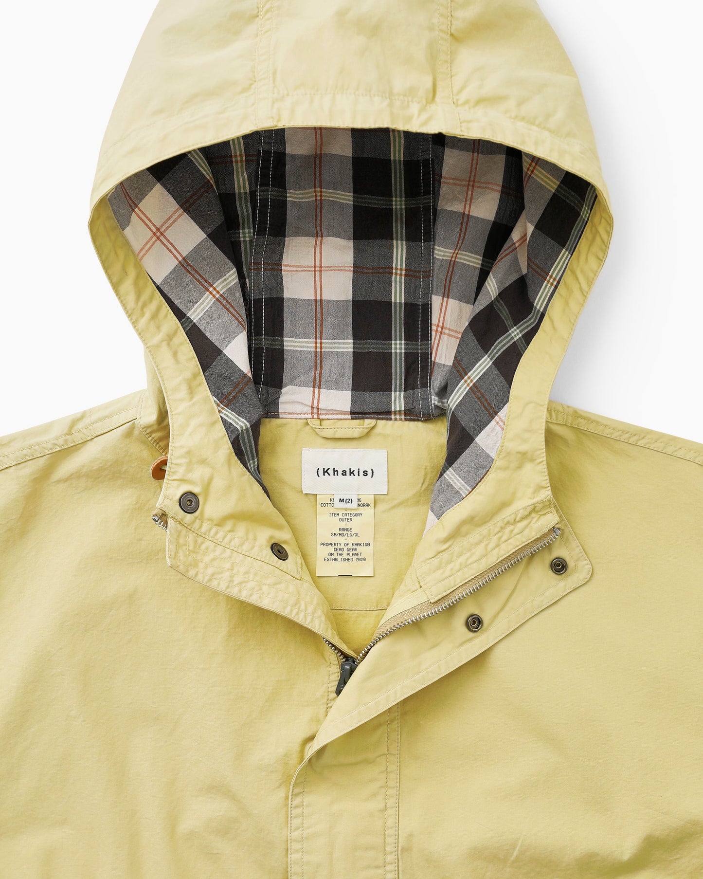 Cotton Smock Anorak Pale Yellow