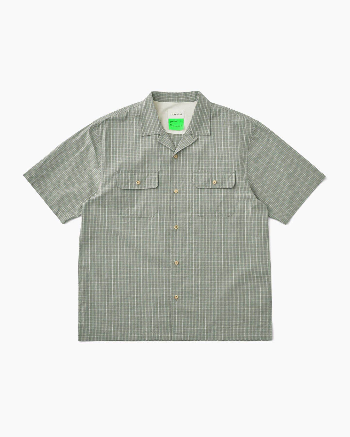 Cross Open Collar S/S Shirt Sage