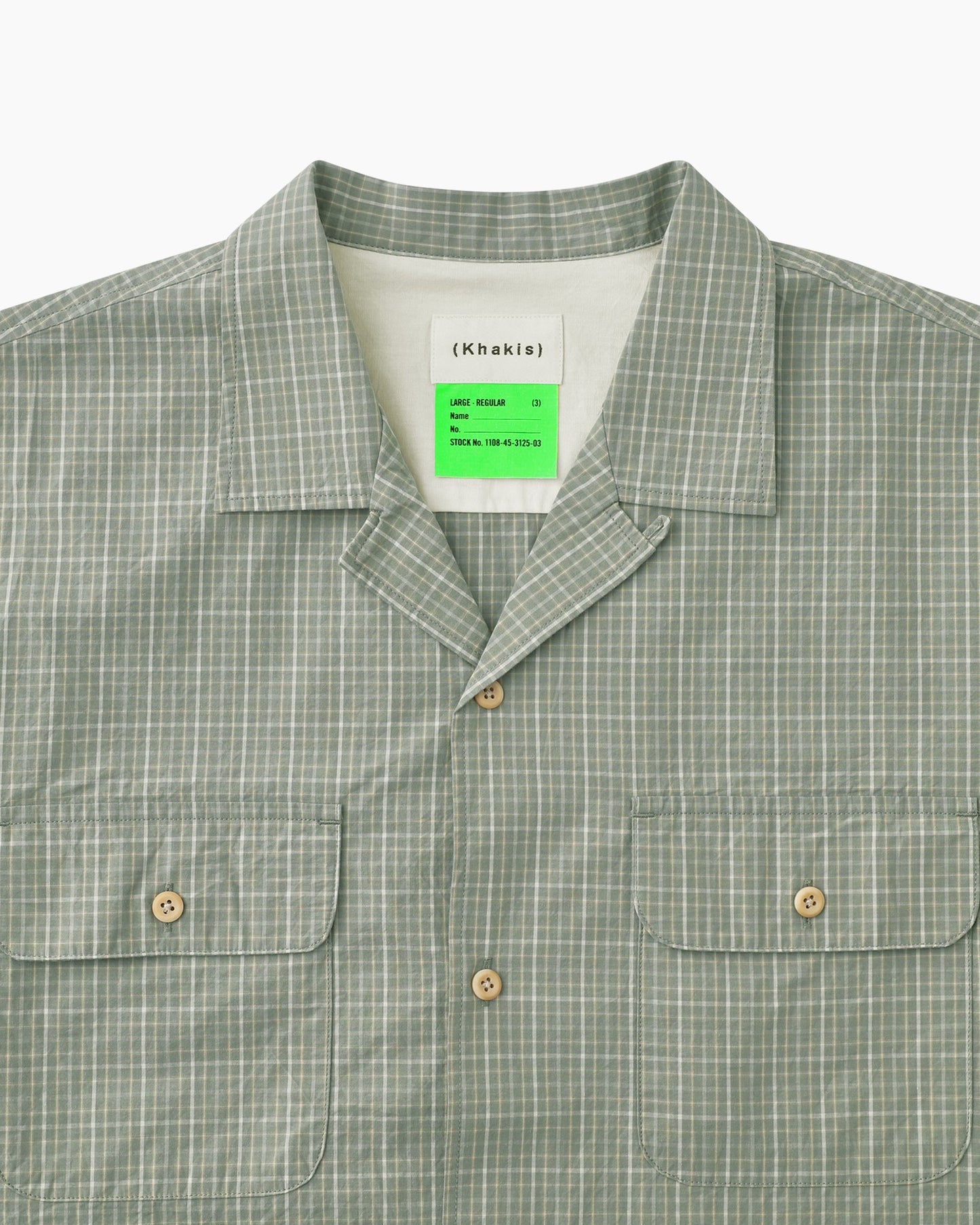 Cross Open Collar S/S Shirt Sage