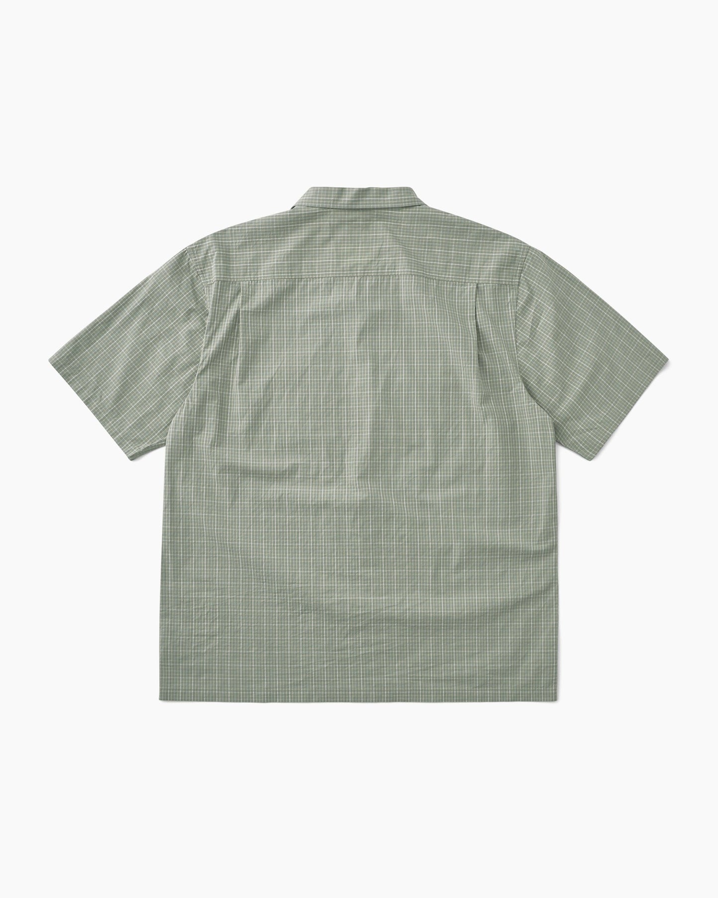 Cross Open Collar S/S Shirt Sage