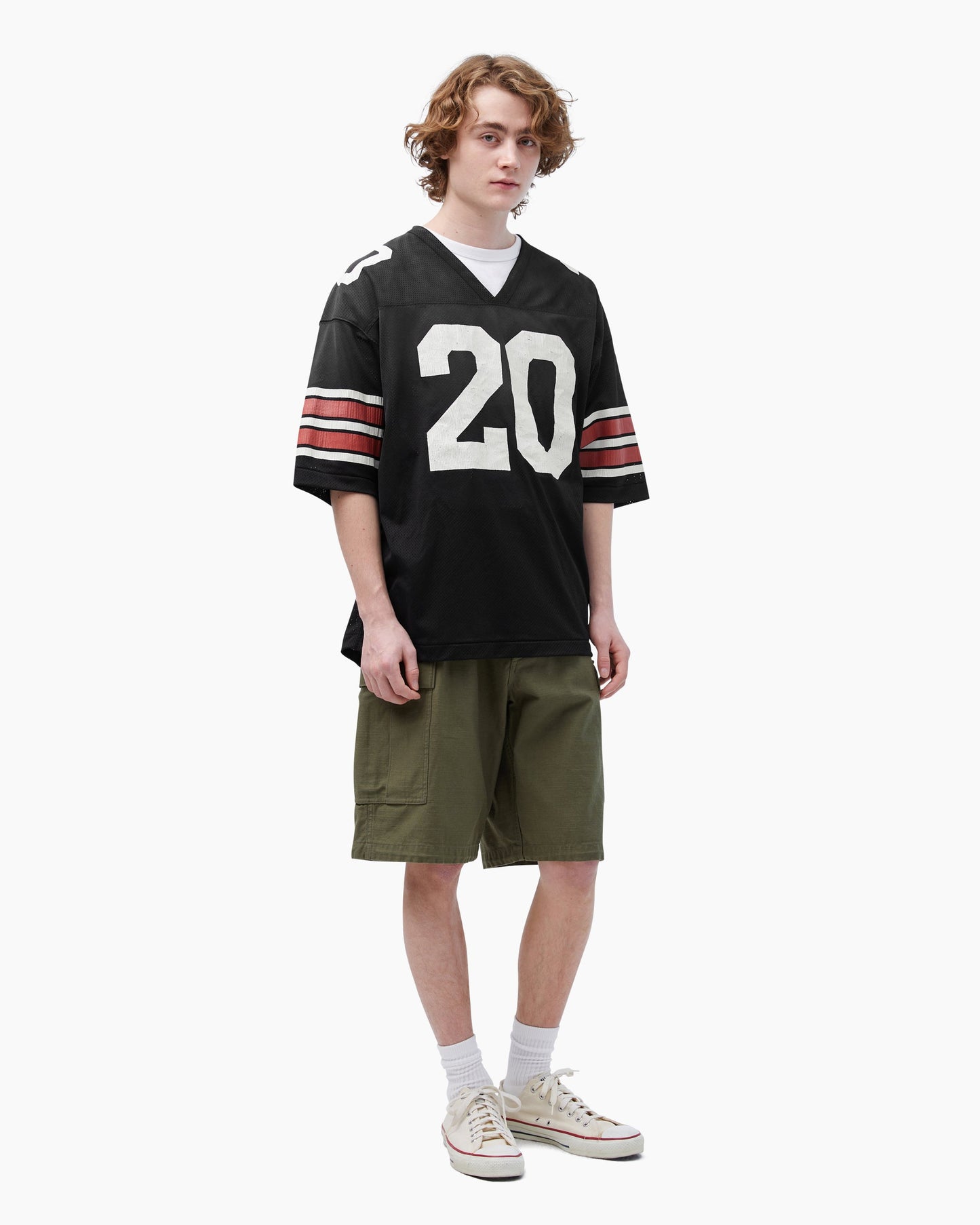 Distressed Team Jersey Black