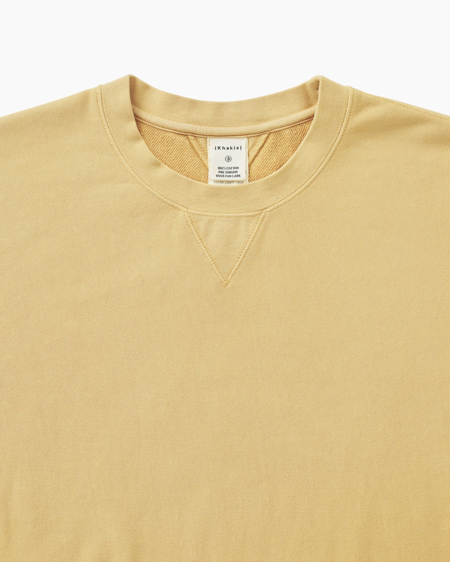 Dyed Stock Crewneck Pale Yellow