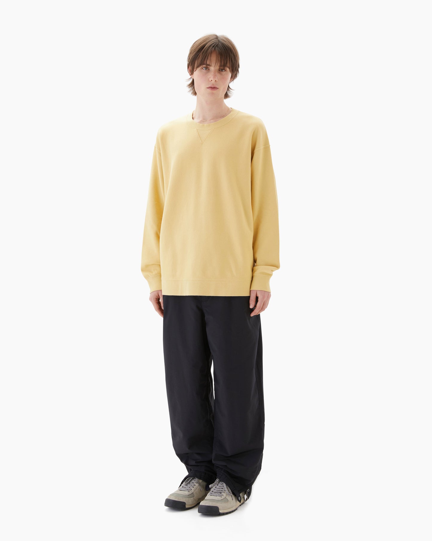 Dyed Stock Crewneck Pale Yellow