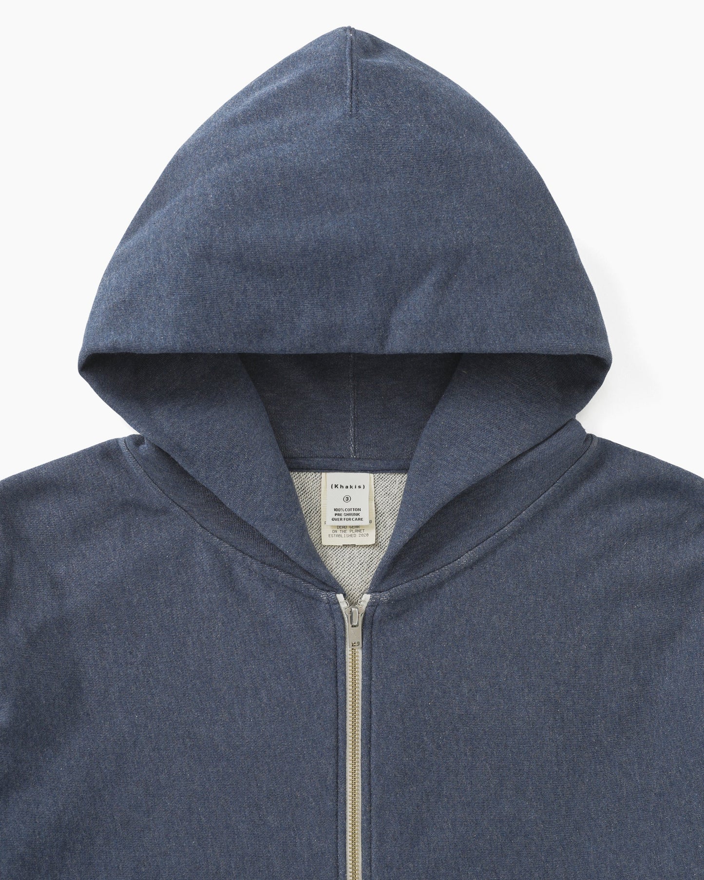 Heather Full Zip Hoodie Blue