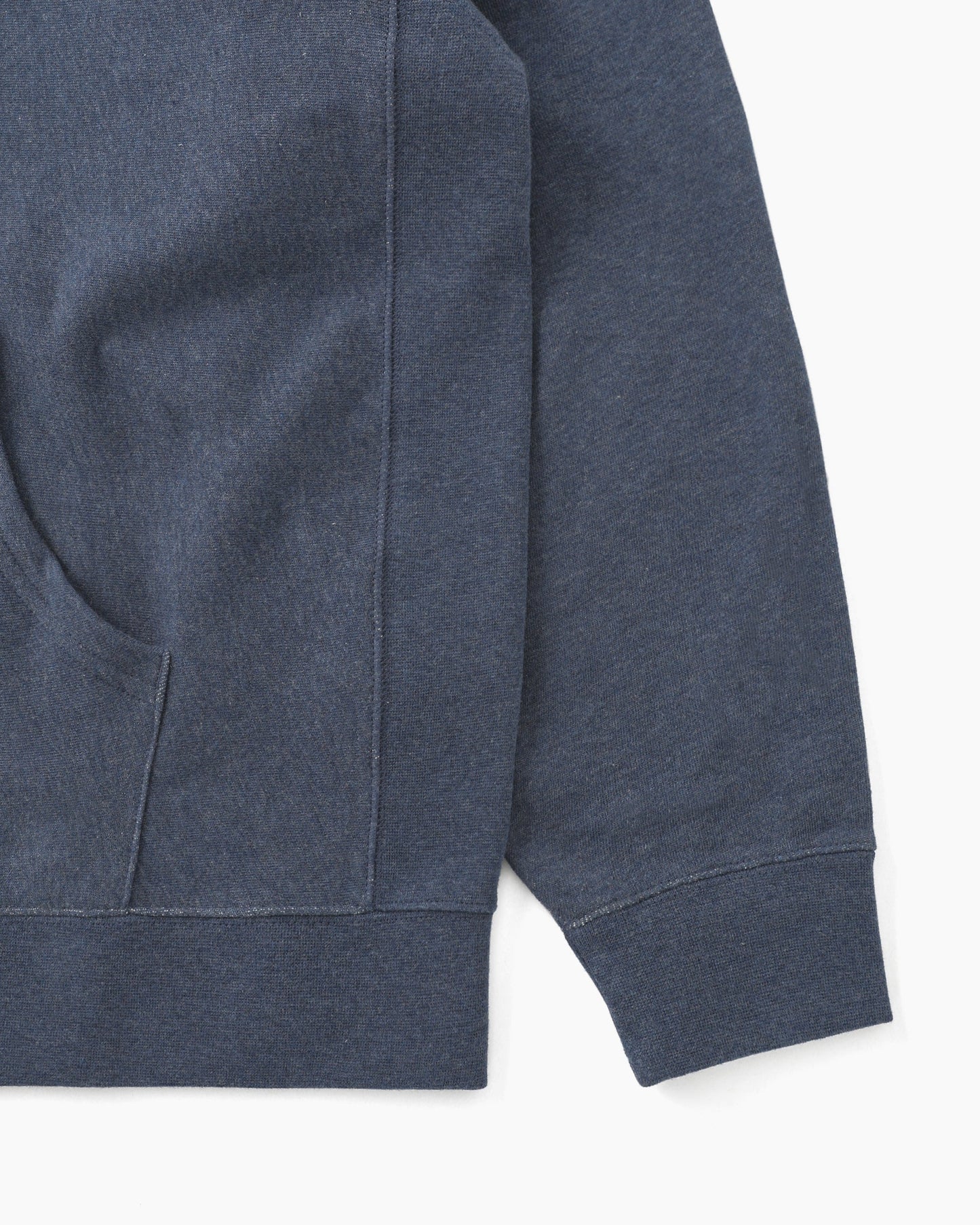 Heather Full Zip Hoodie Blue