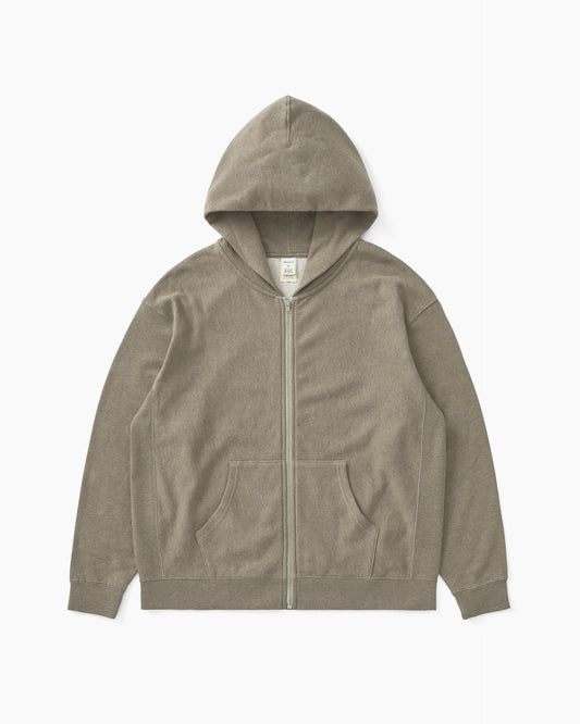 Heather Full Zip Hoodie Sage