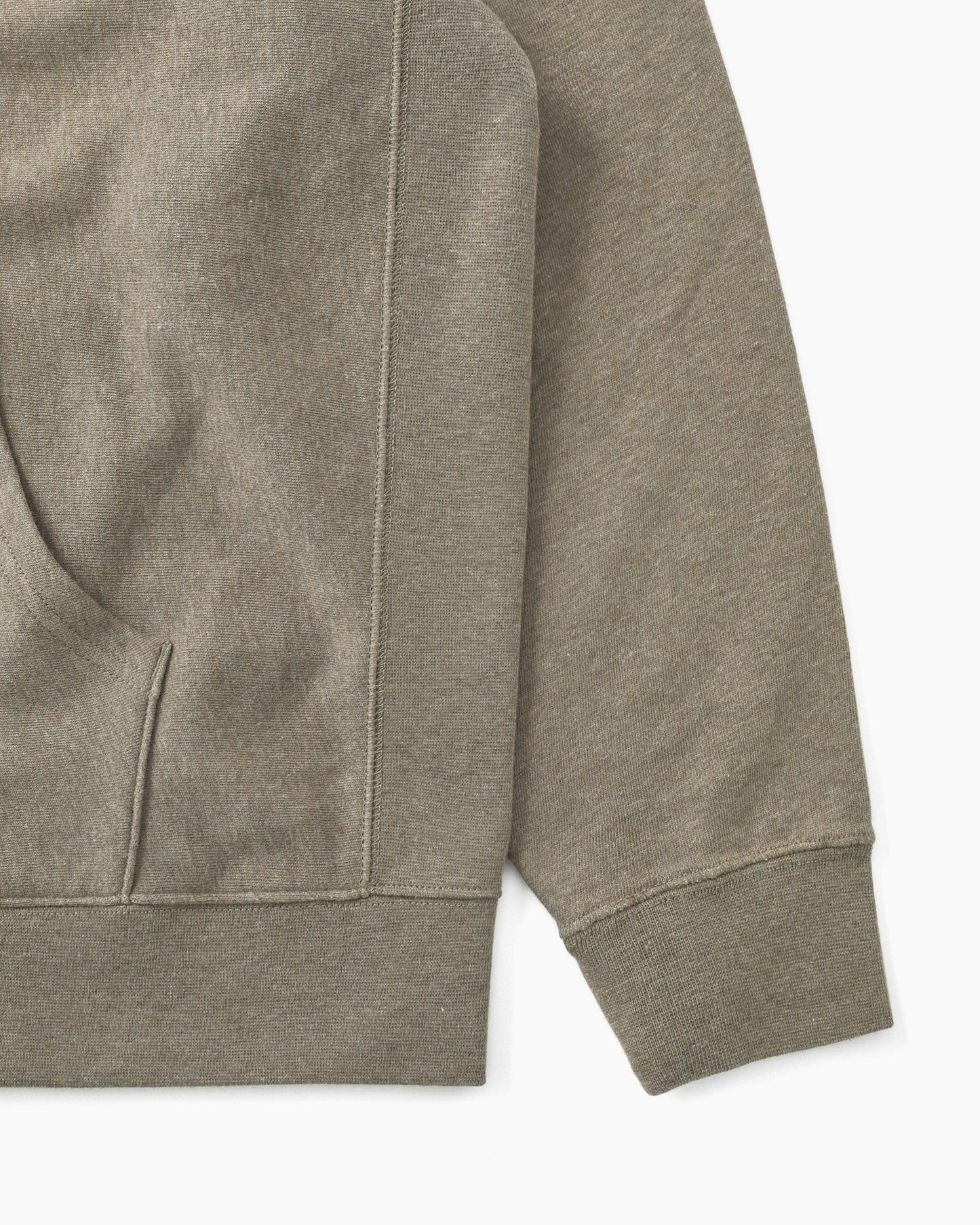 Heather Full Zip Hoodie Sage