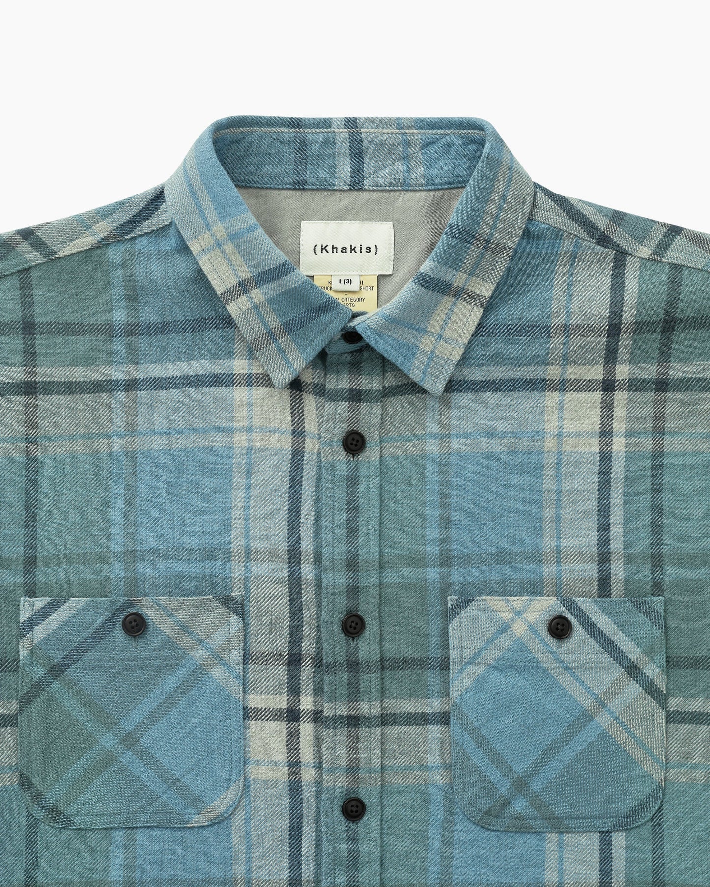 Trucker Plaid Shirt Deep Blue