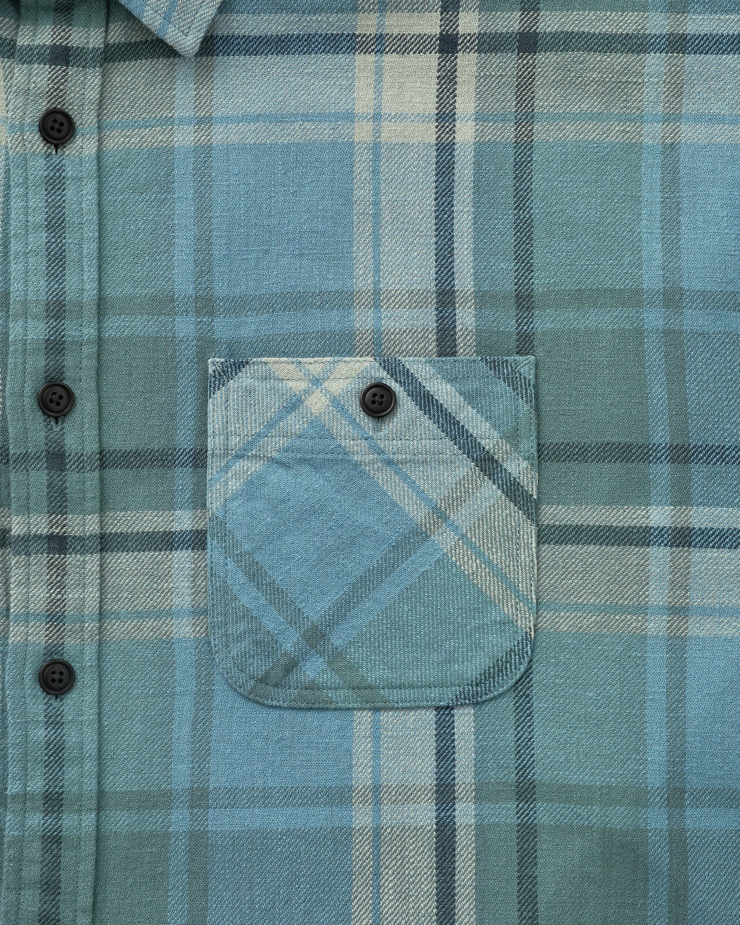 Trucker Plaid Shirt Deep Blue