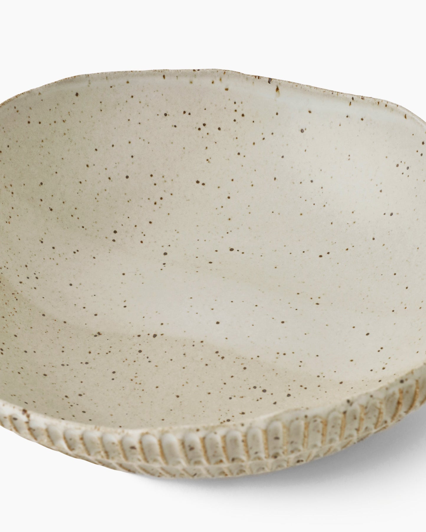 Carved Eggshell Serving / Salad Bowl