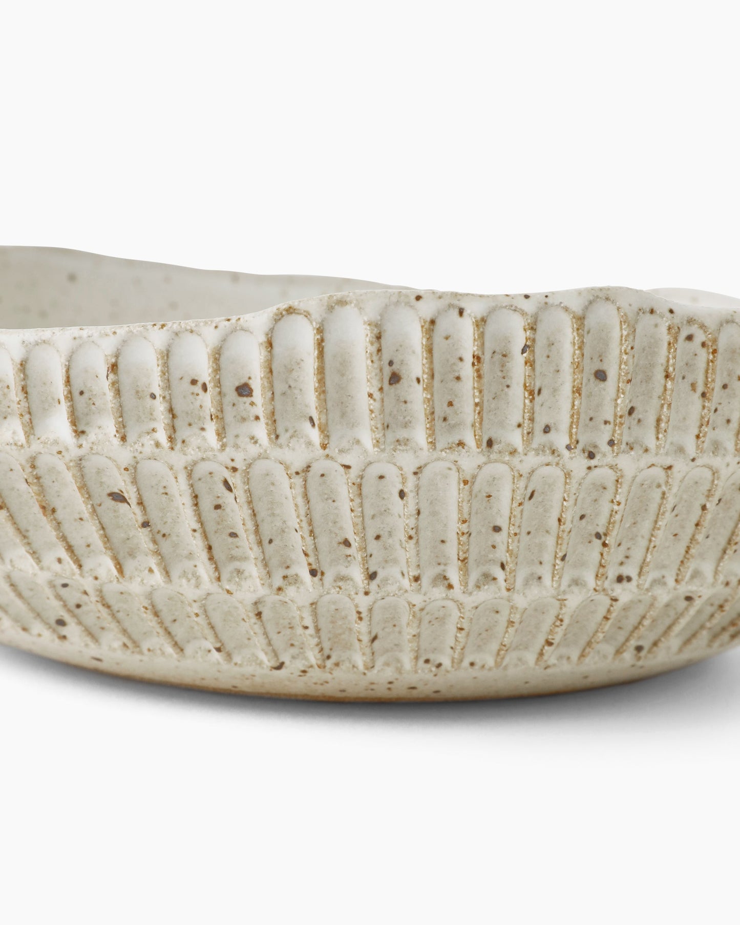 Carved Eggshell Serving / Salad Bowl