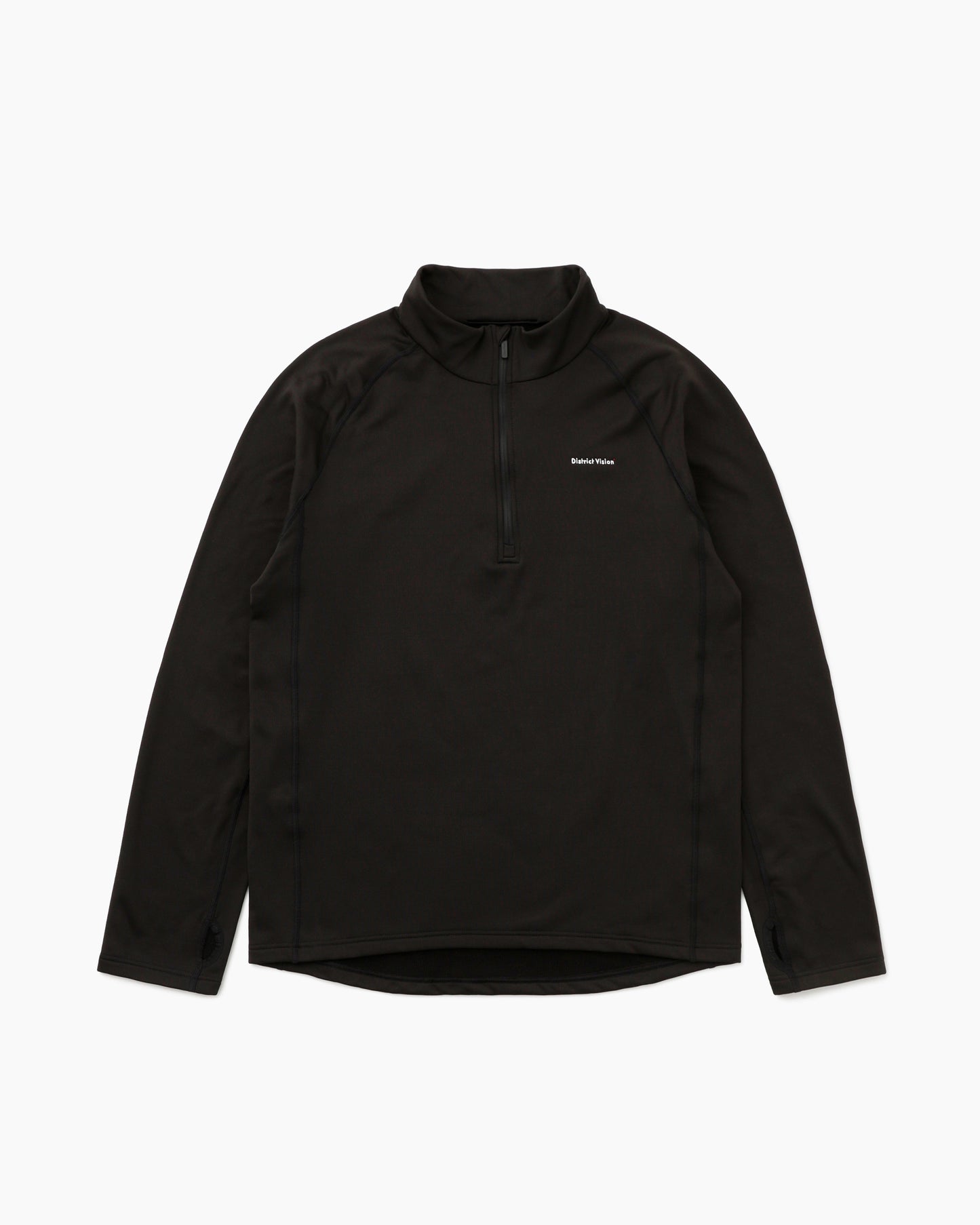 Half-Zip Grid Fleece Black