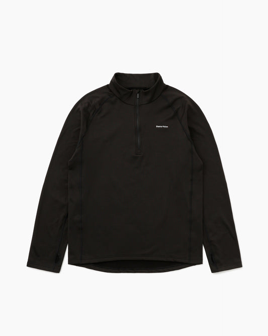 Half-Zip Grid Fleece Black