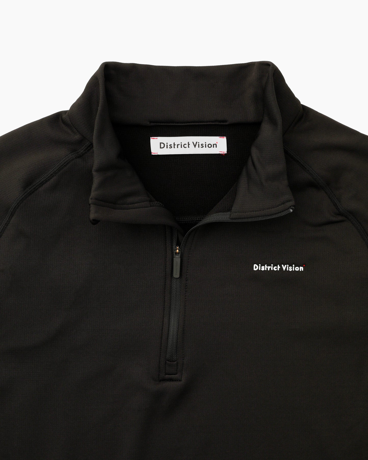 Half-Zip Grid Fleece Black