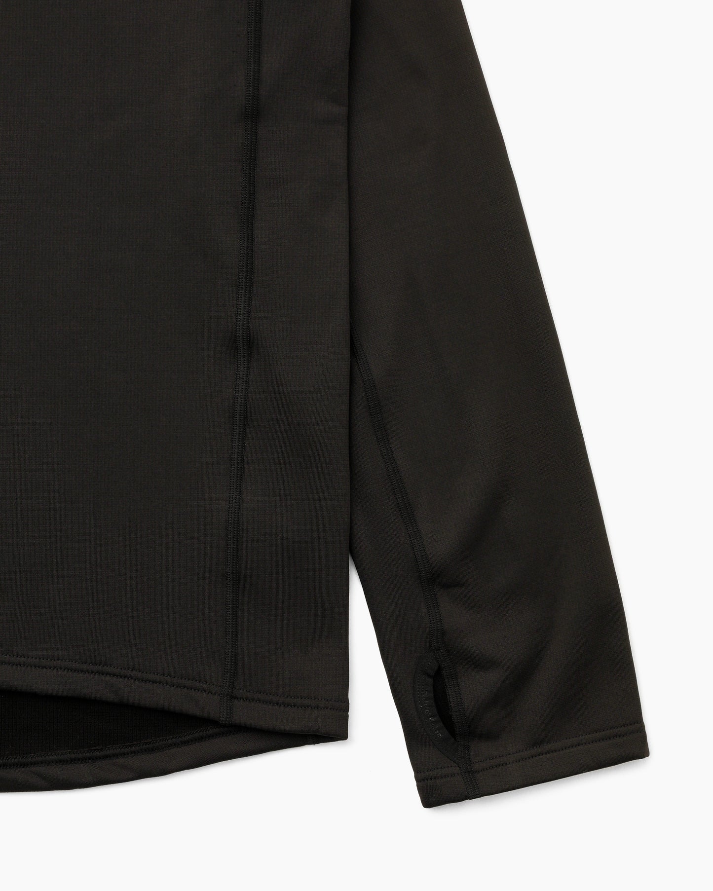Half-Zip Grid Fleece Black