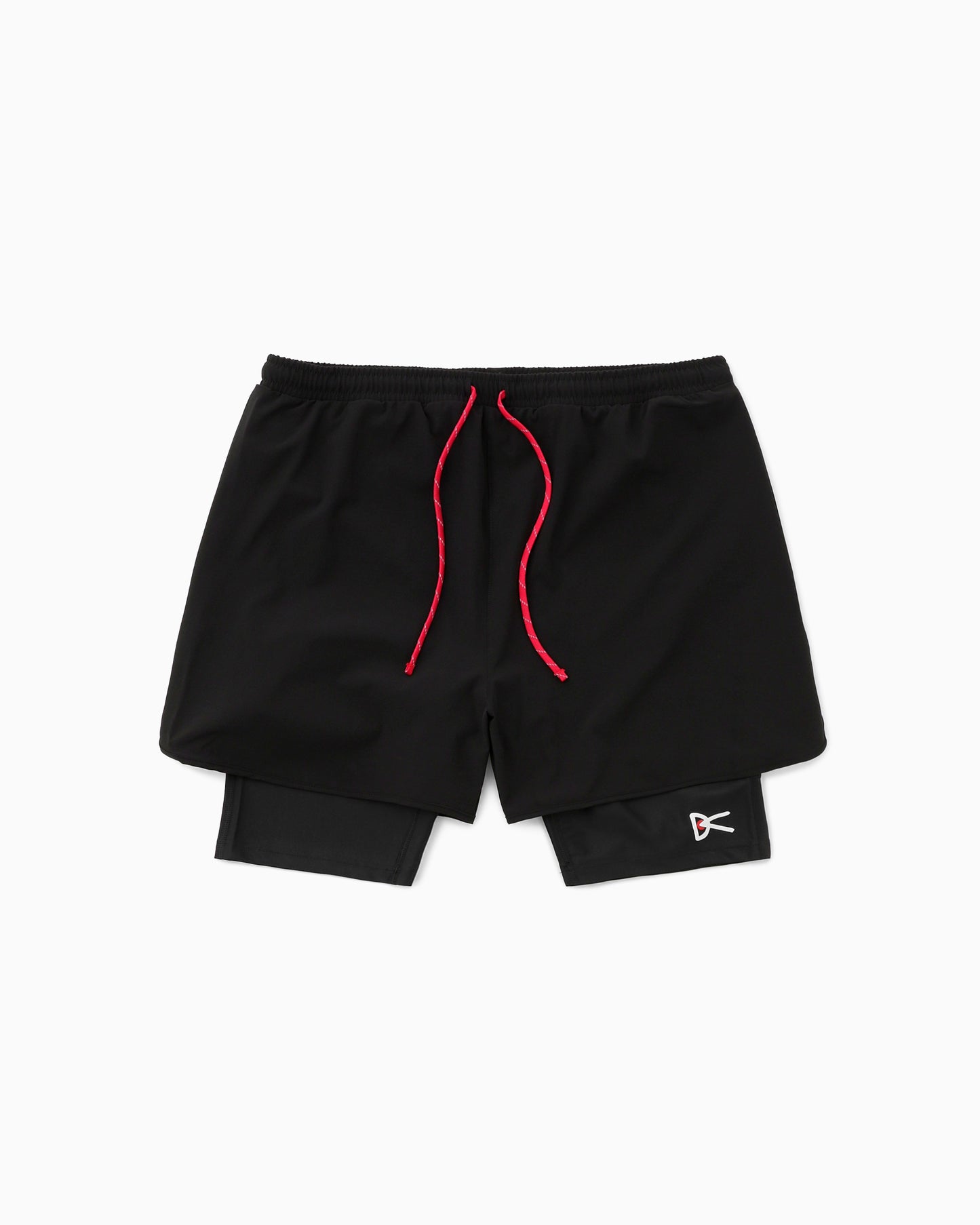 Layered Pocketed Trail Shorts Black