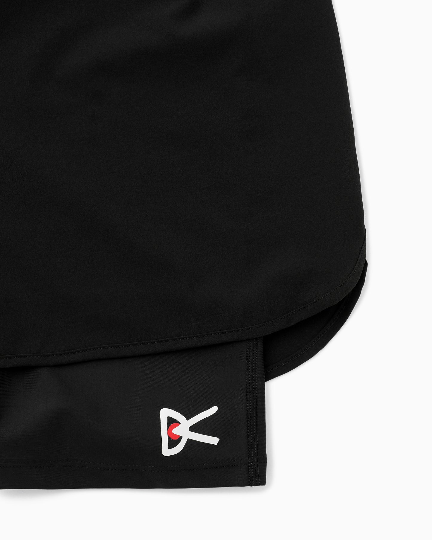 Layered Pocketed Trail Shorts Black