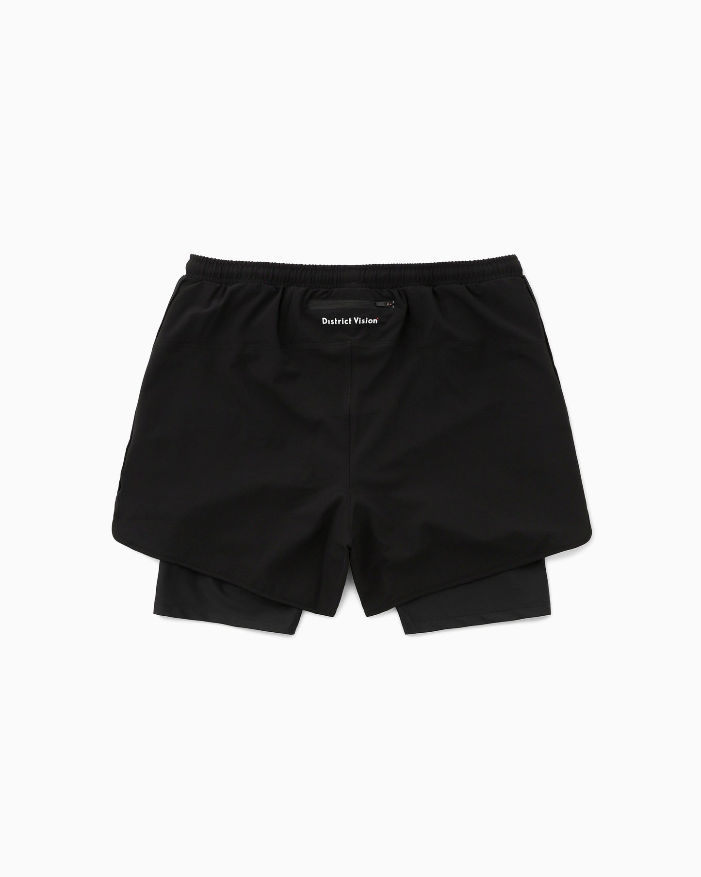 Layered Pocketed Trail Shorts Black