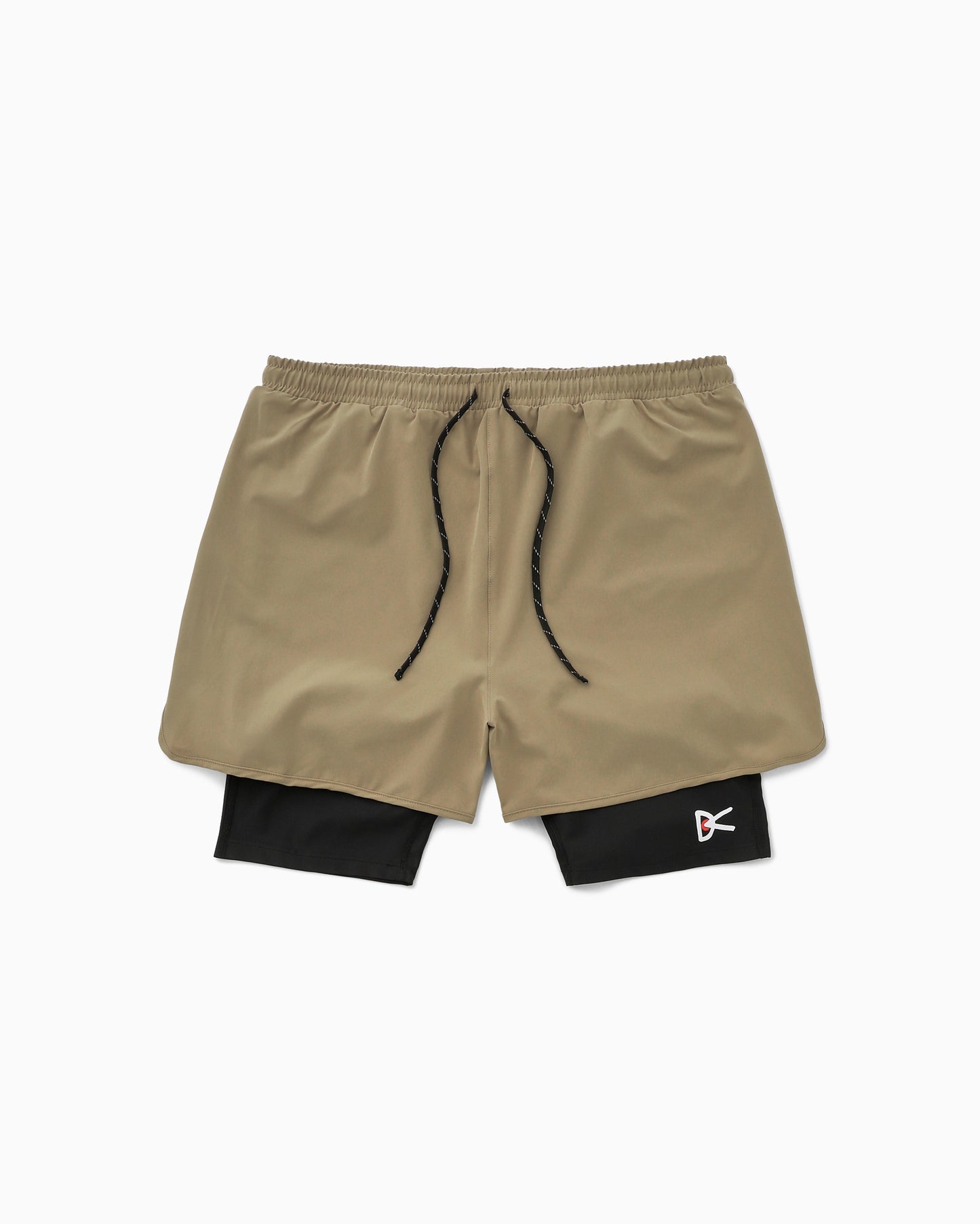 Layered Pocketed Trail Shorts Morel/Black