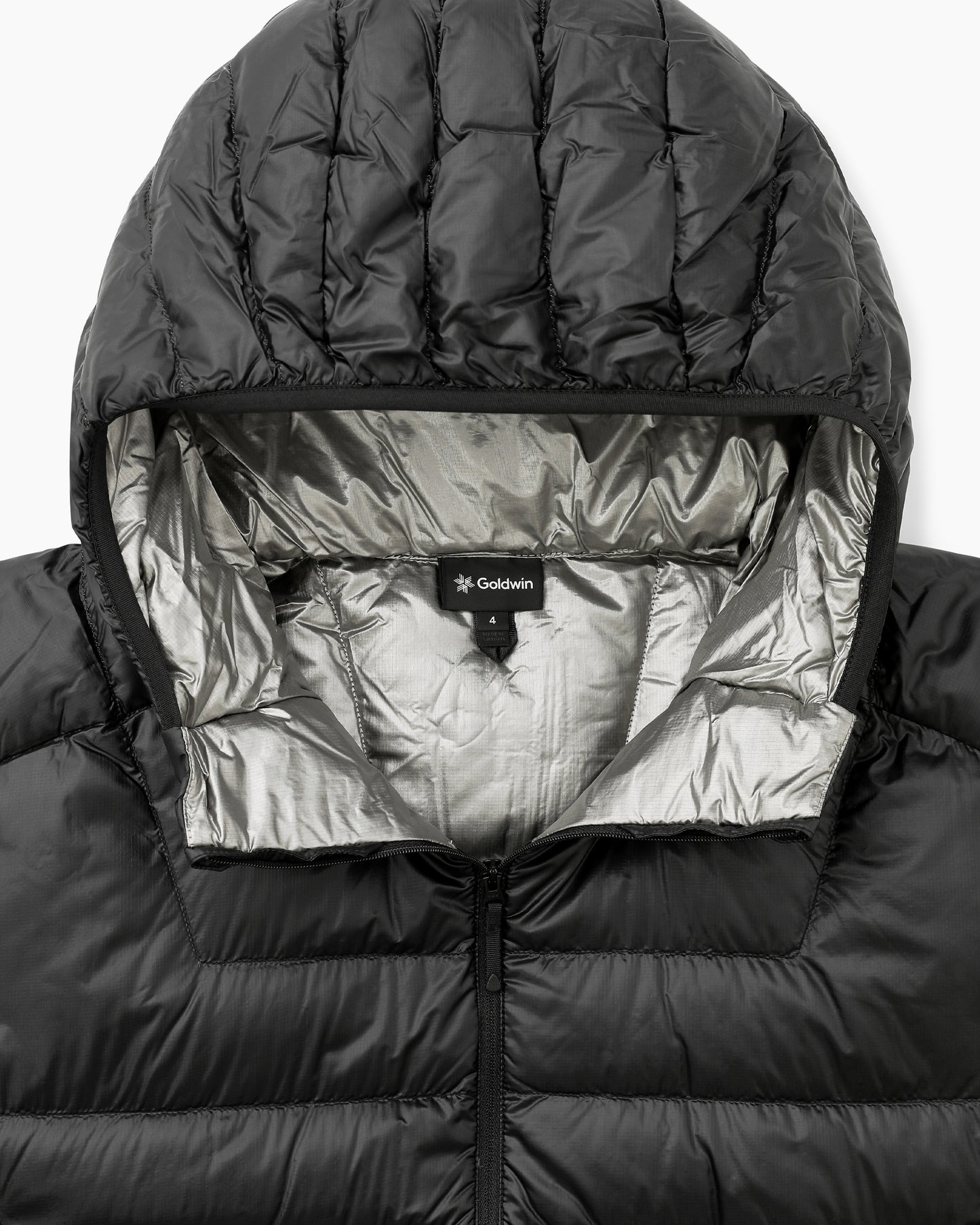 1000FP Sputtering Hooded Down Jacket Black